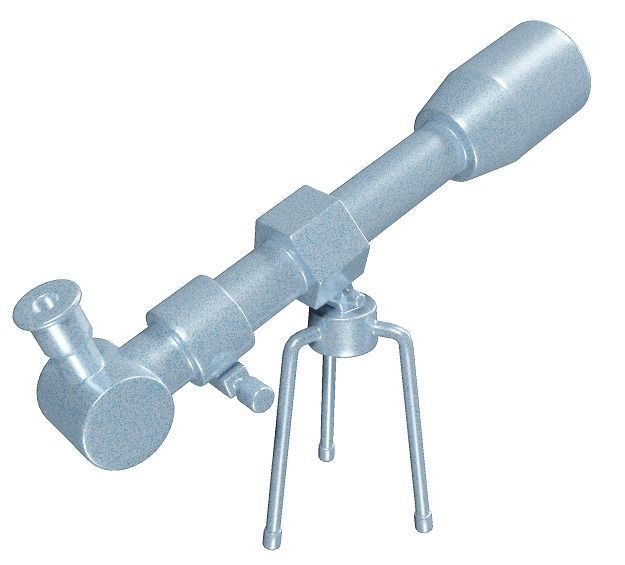 Fabulous Astronomical Telescope Low-poly 3D model_2