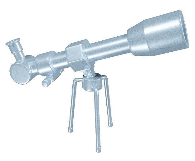 Fabulous Astronomical Telescope Low-poly 3D model_1