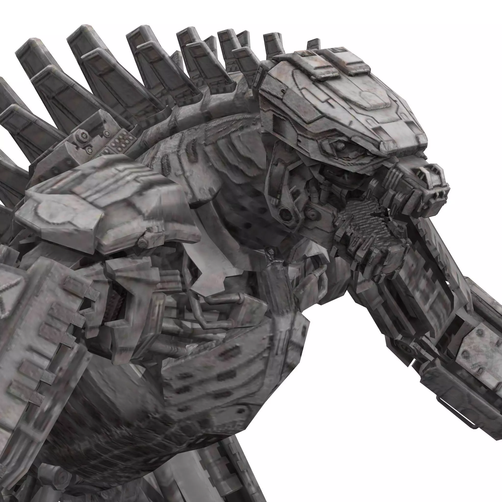 Mechagodzilla Rigged Model Low-poly 3D model_0