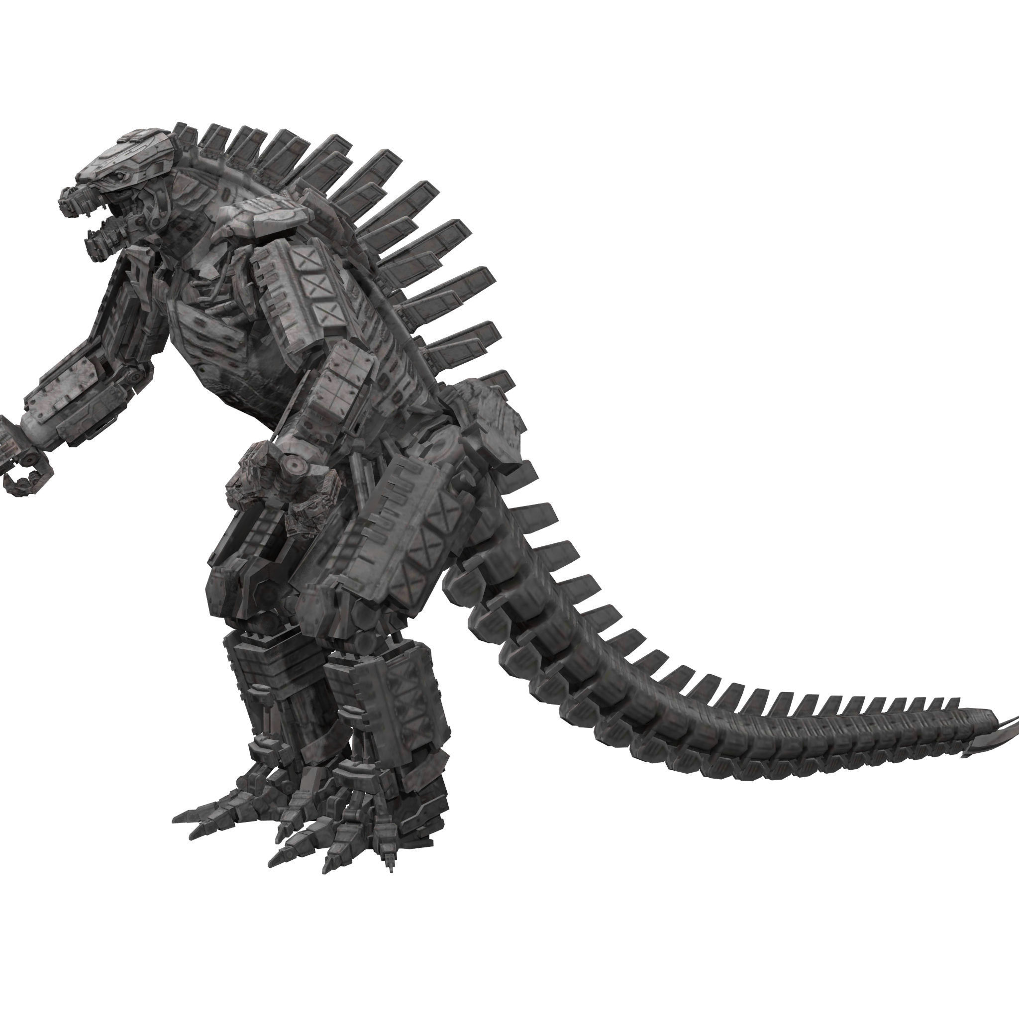 Mechagodzilla Rigged Model Low-poly 3D model_4
