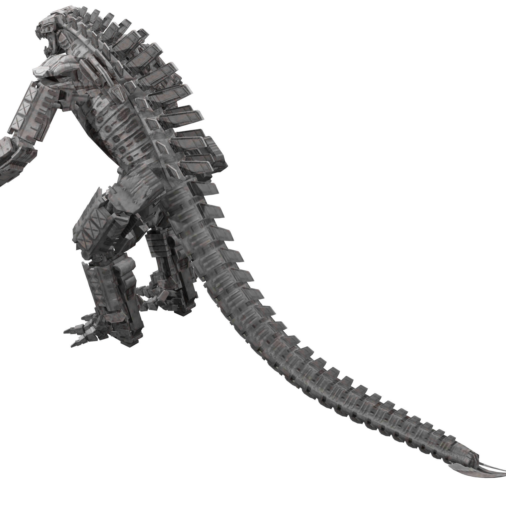 Mechagodzilla Rigged Model Low-poly 3D model_5