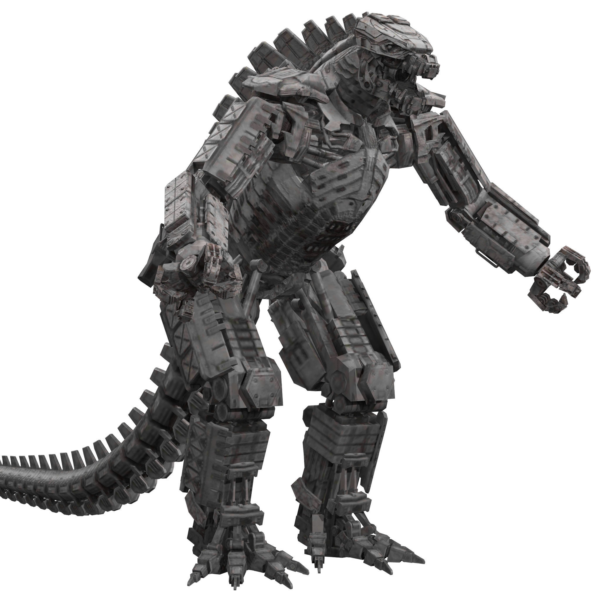 Mechagodzilla Rigged Model Low-poly 3D model_1