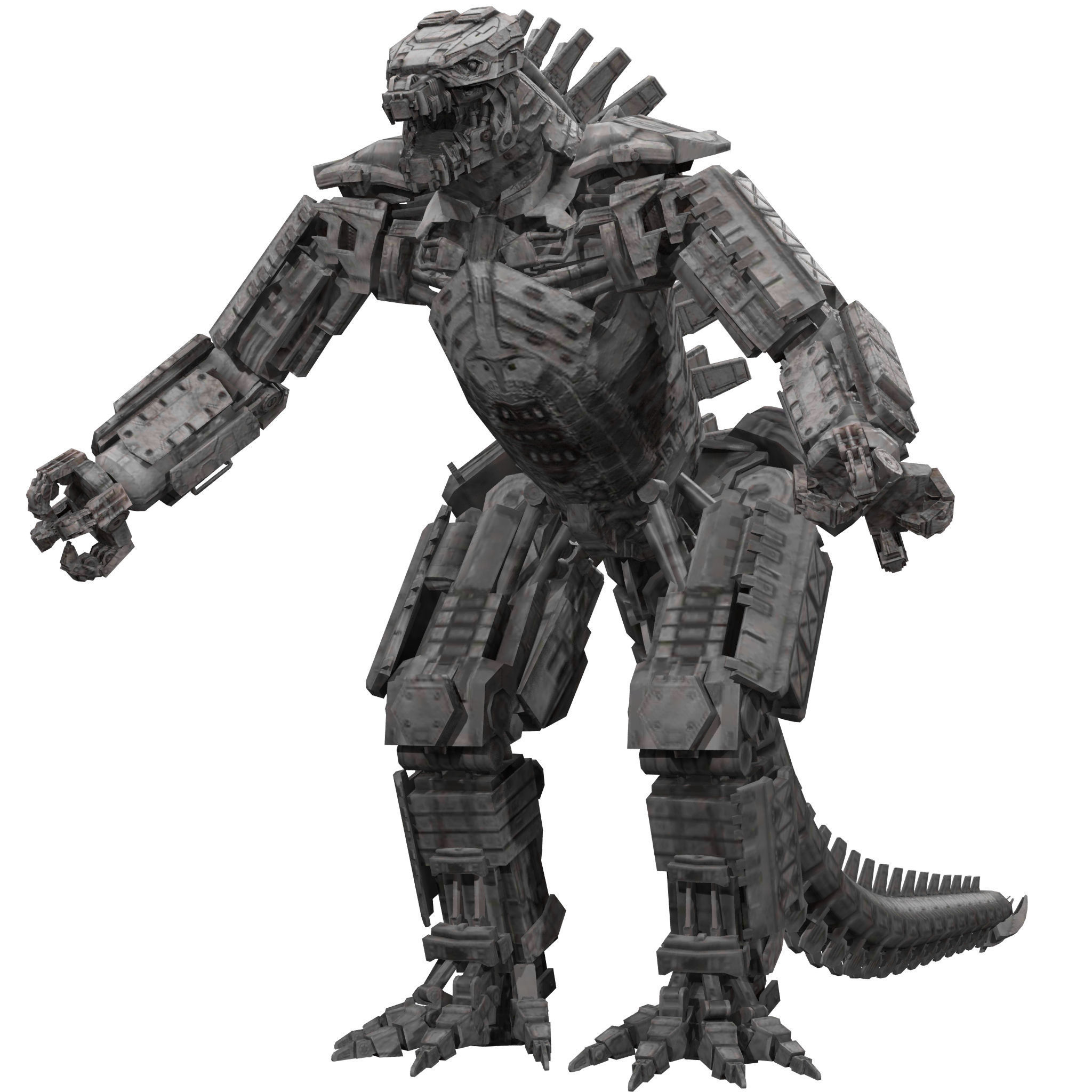 Mechagodzilla Rigged Model Low-poly 3D model_2