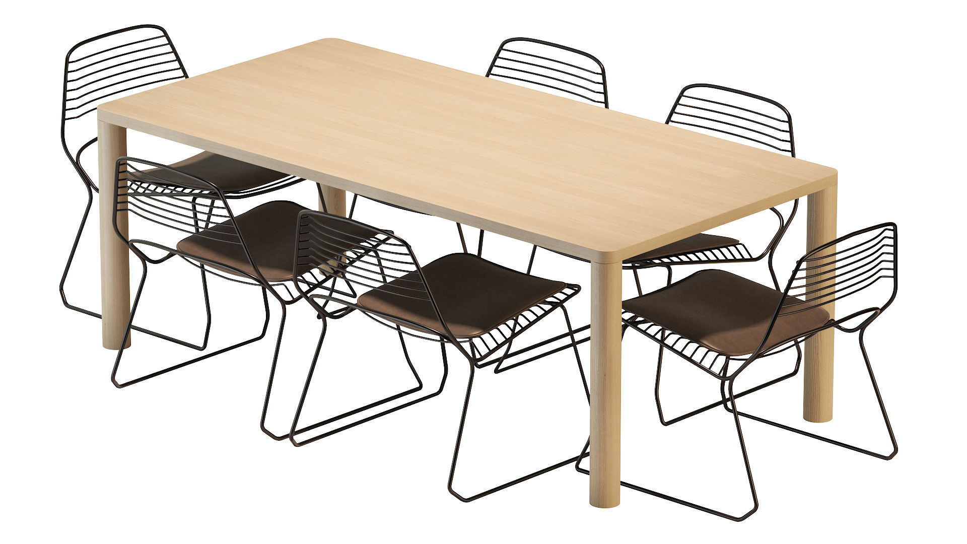 LOG TABLE and JAK Lounger 3D model_1