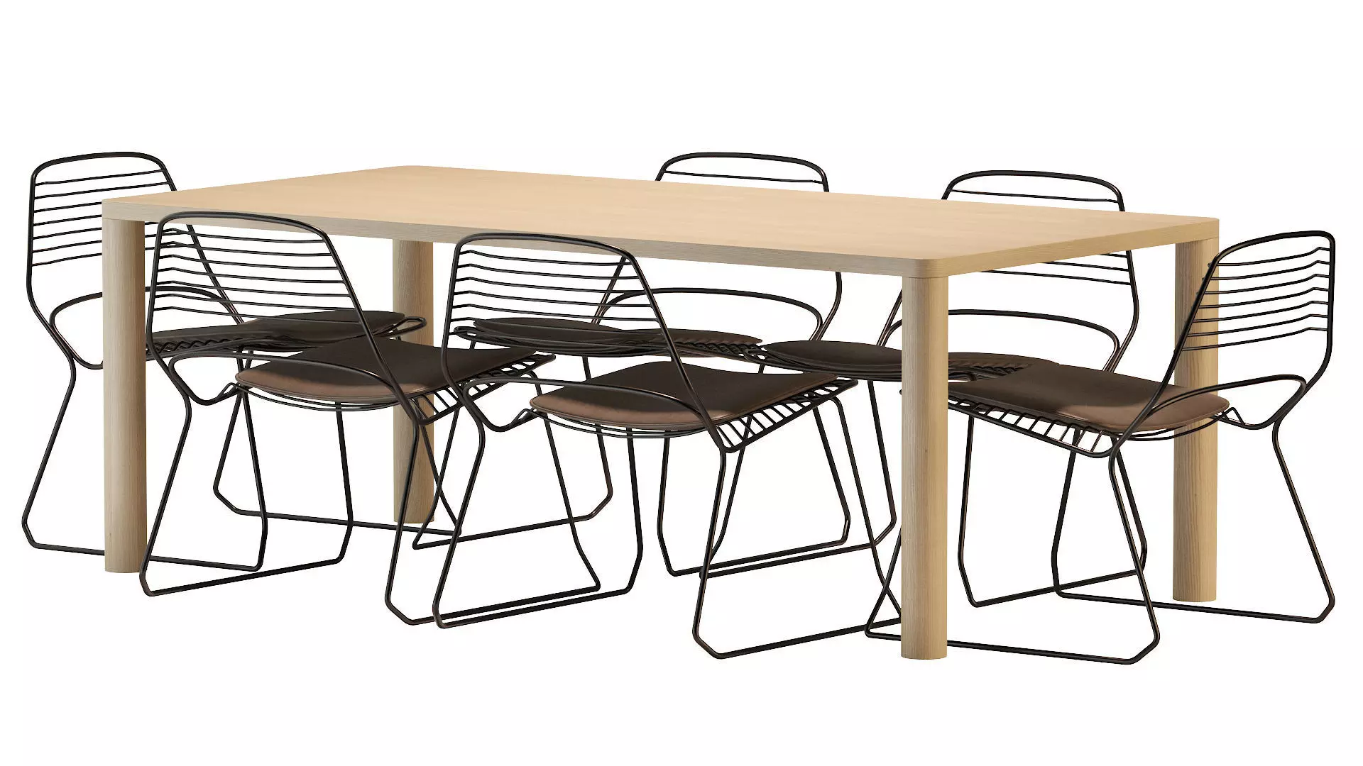 LOG TABLE and JAK Lounger 3D model_0