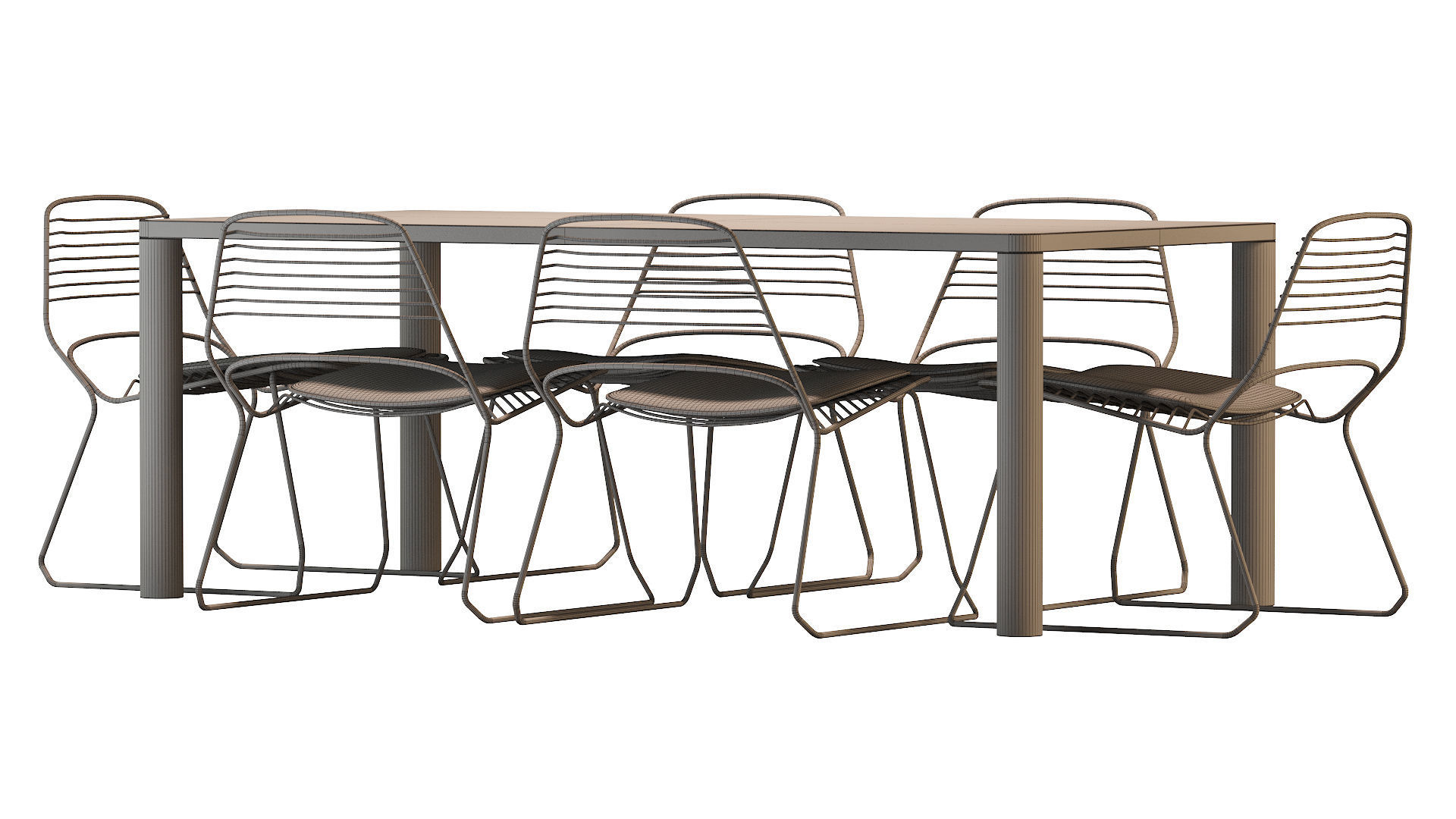 LOG TABLE and JAK Lounger 3D model_11