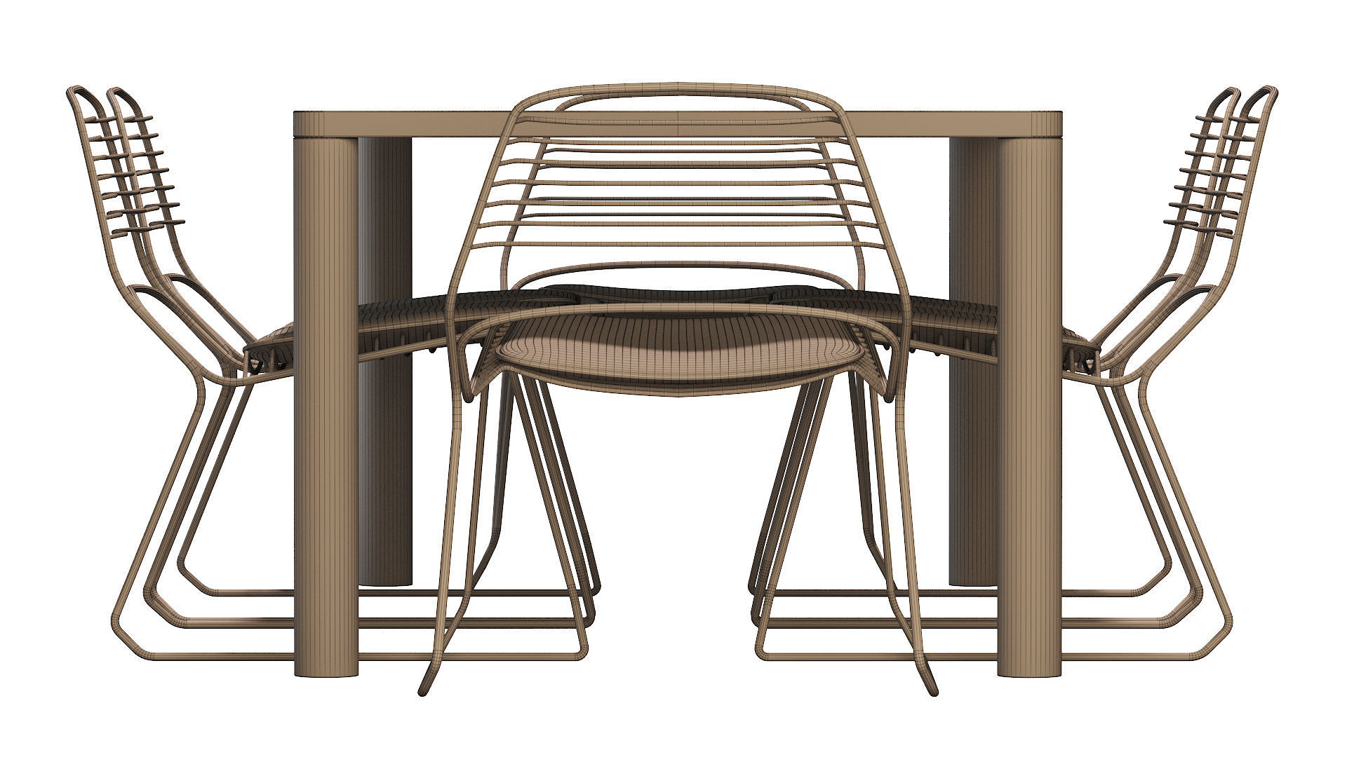 LOG TABLE and JAK Lounger 3D model_13