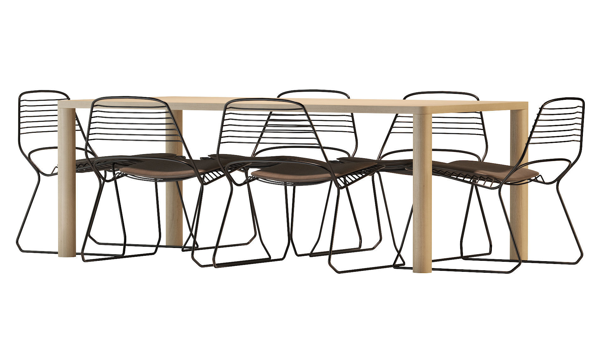 LOG TABLE and JAK Lounger 3D model_3