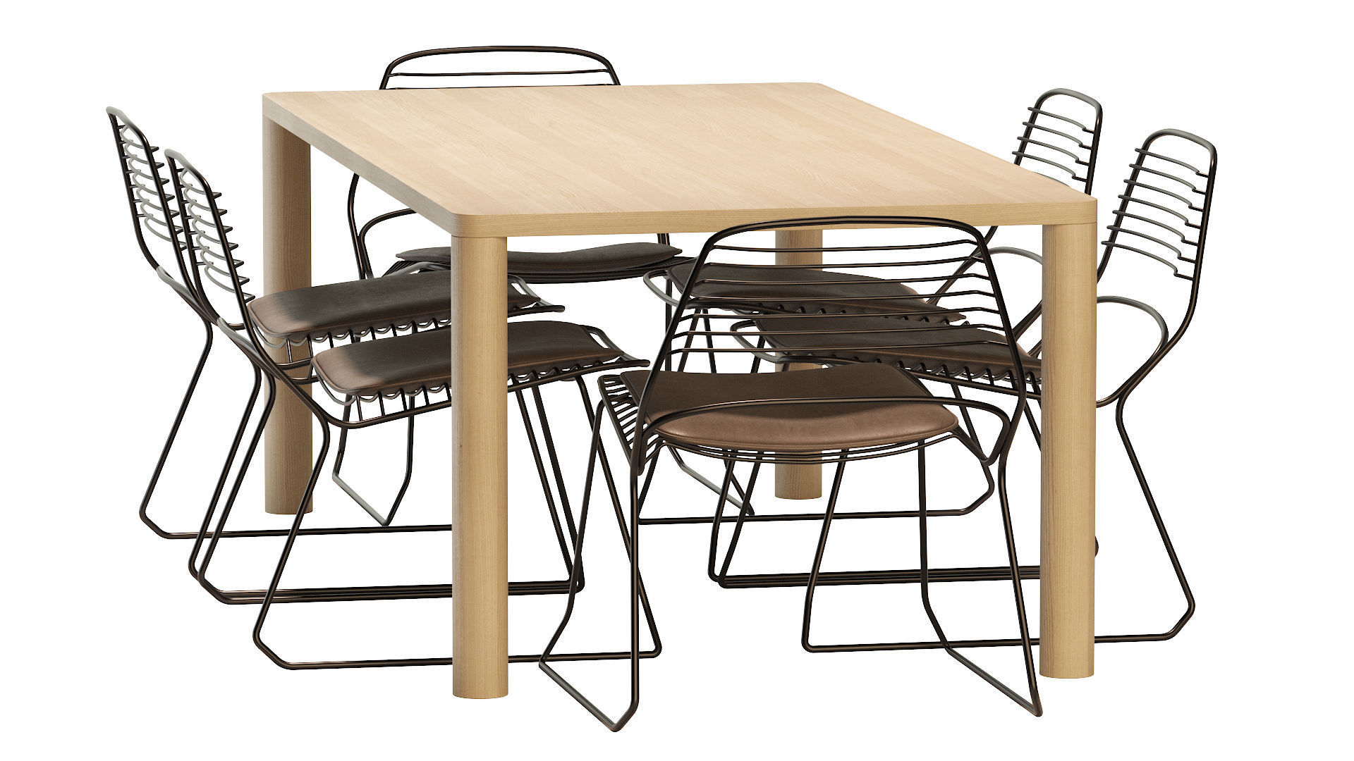 LOG TABLE and JAK Lounger 3D model_4