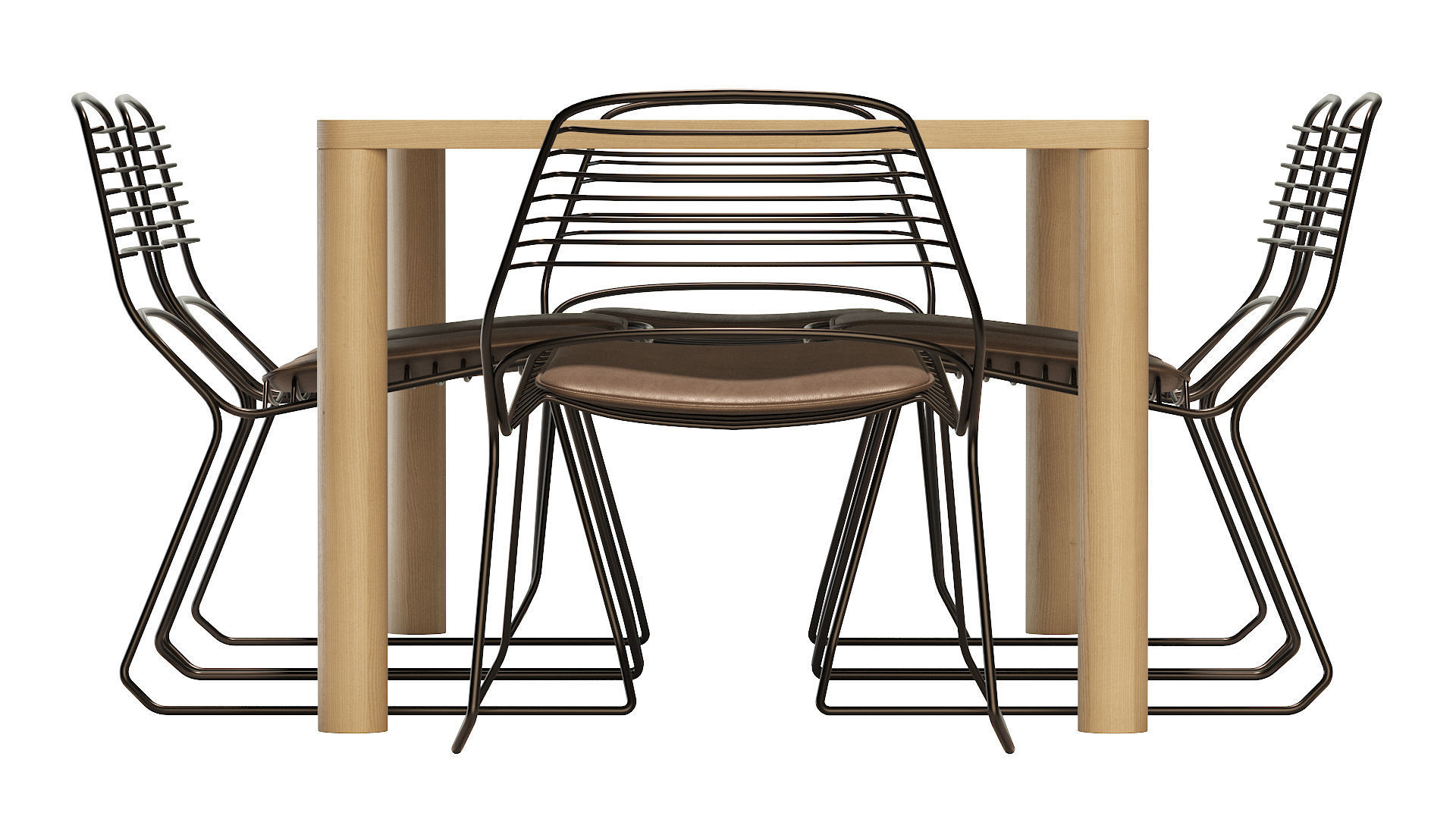 LOG TABLE and JAK Lounger 3D model_5