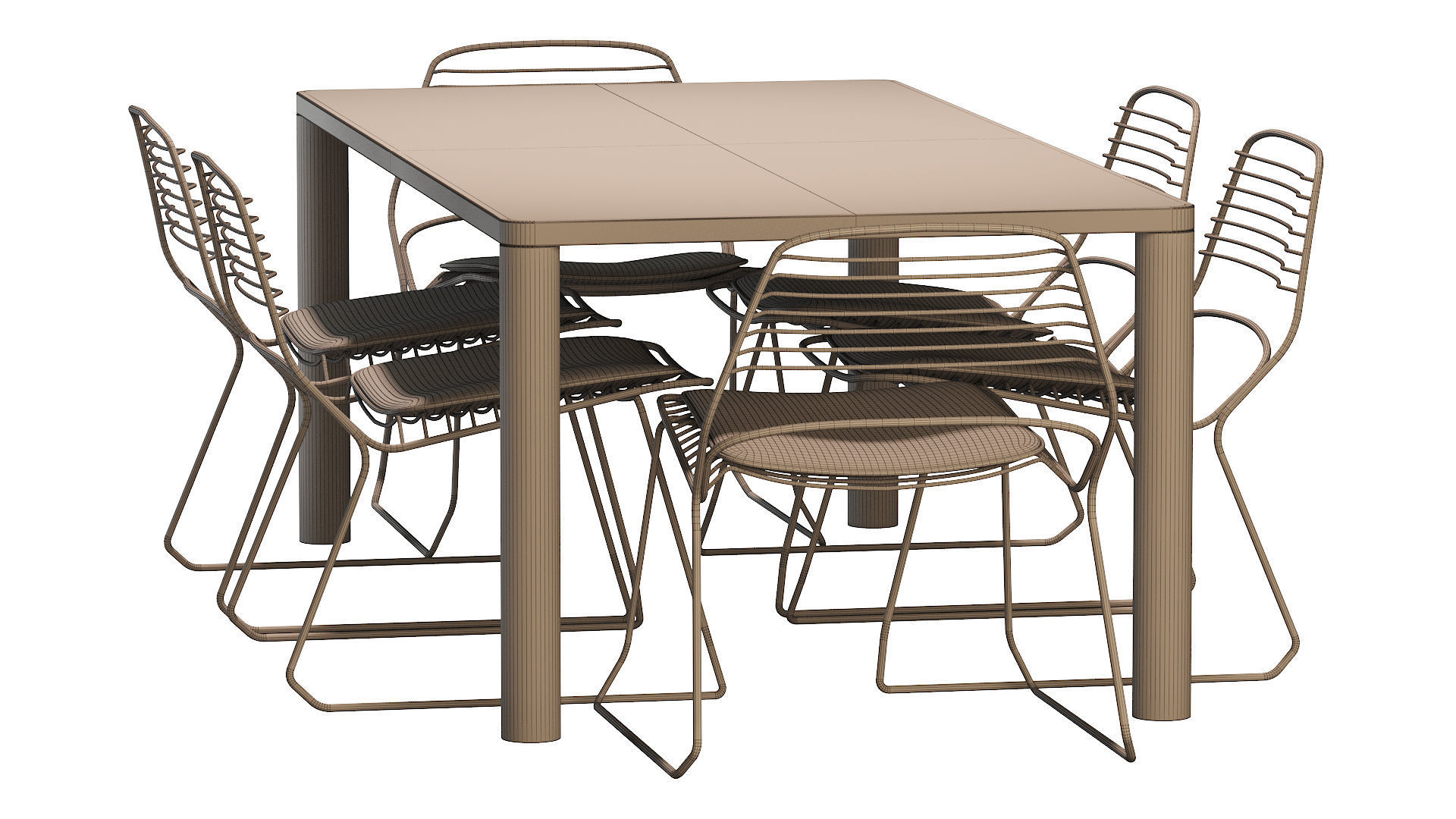 LOG TABLE and JAK Lounger 3D model_12