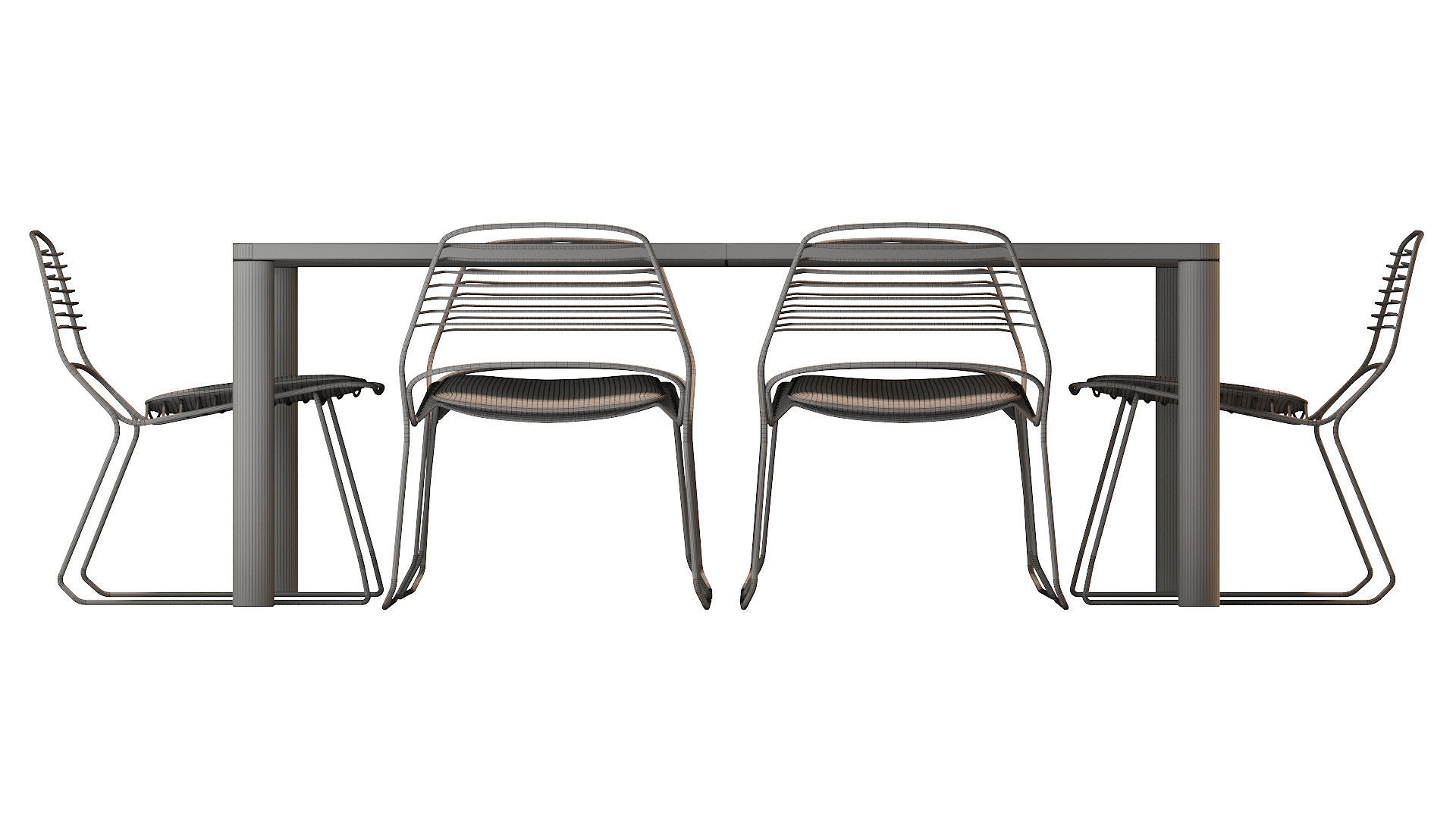 LOG TABLE and JAK Lounger 3D model_10