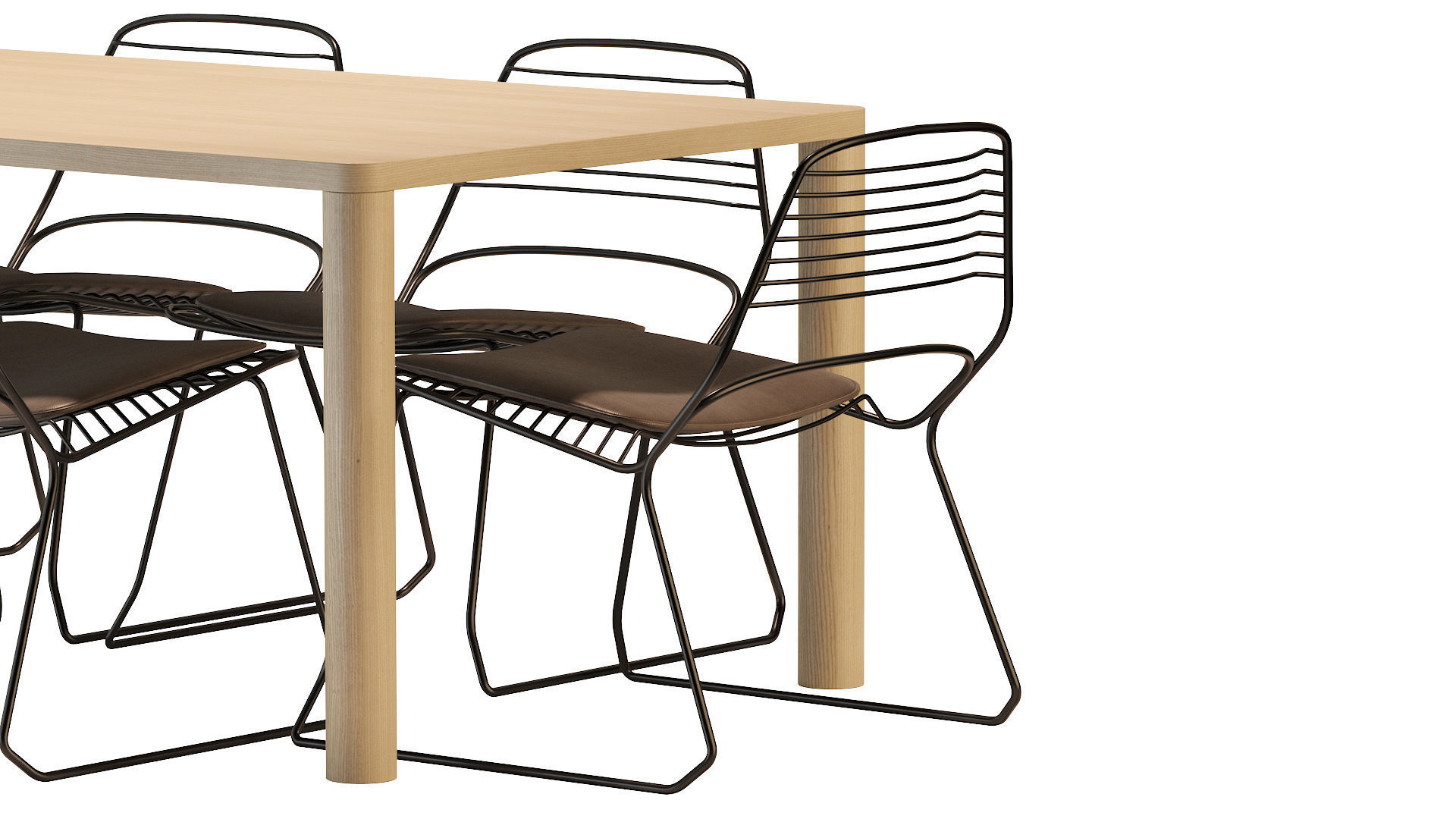 LOG TABLE and JAK Lounger 3D model_6