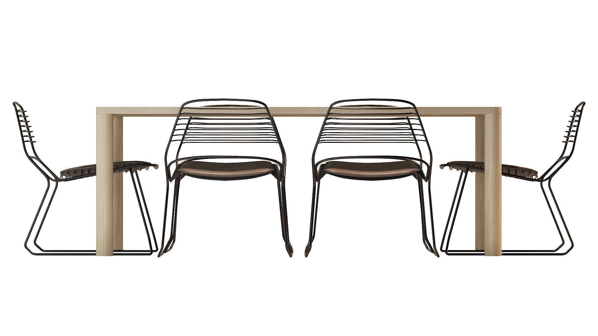 LOG TABLE and JAK Lounger 3D model_2