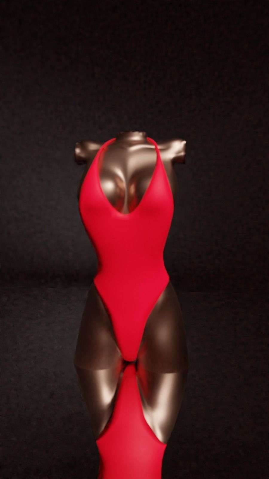 Sexy Swimsuit for Woman Low-poly 3D model_1