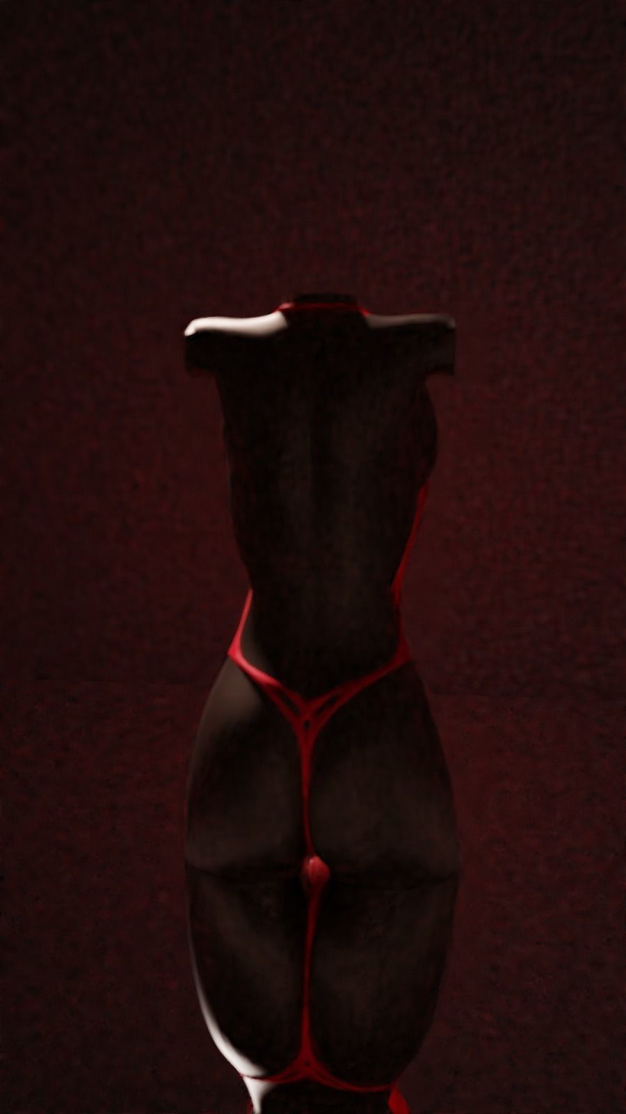 Sexy Swimsuit for Woman Low-poly 3D model_3