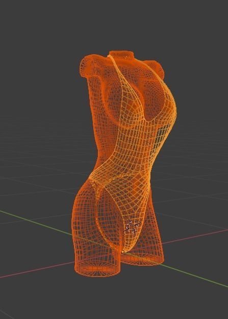 Sexy Swimsuit for Woman Low-poly 3D model_5
