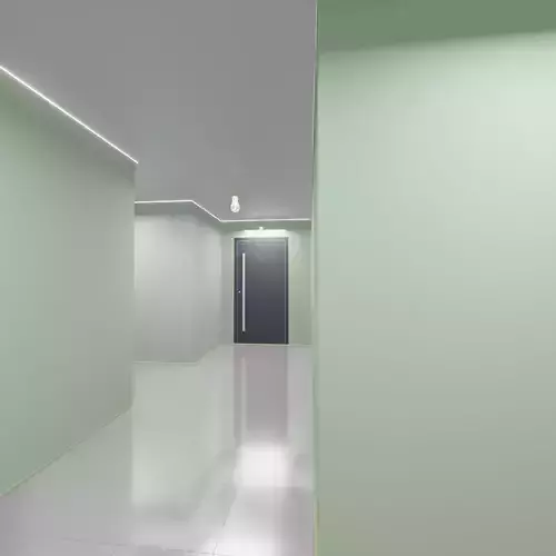Hallway empty with walls 3D model