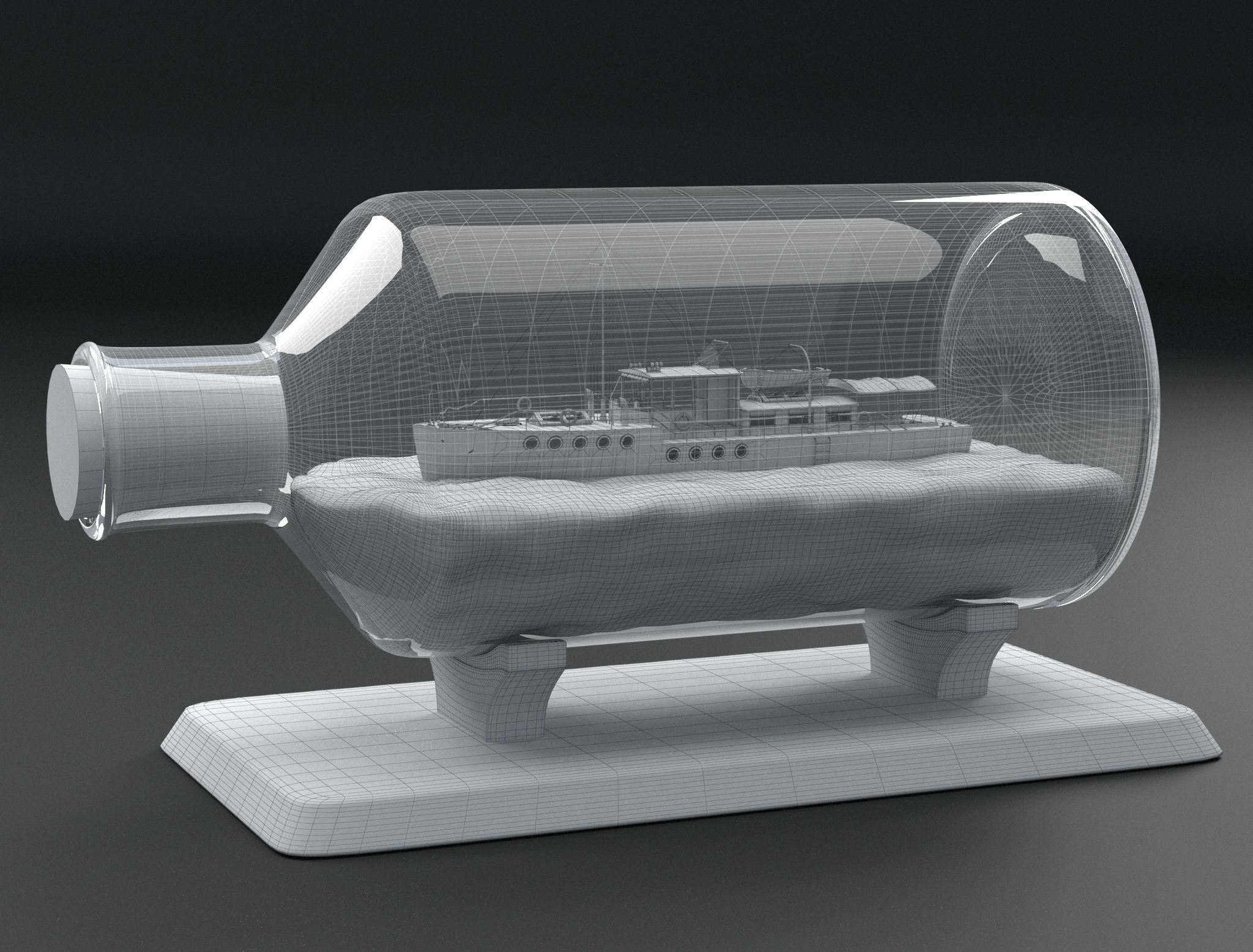 Ship in the Jar 3D model_2