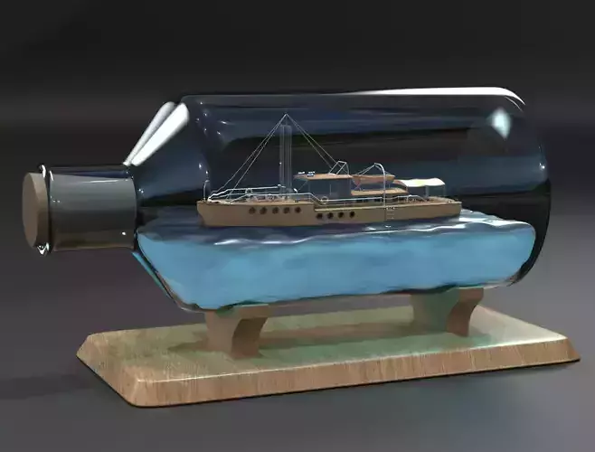 Ship in the Jar 3D model
