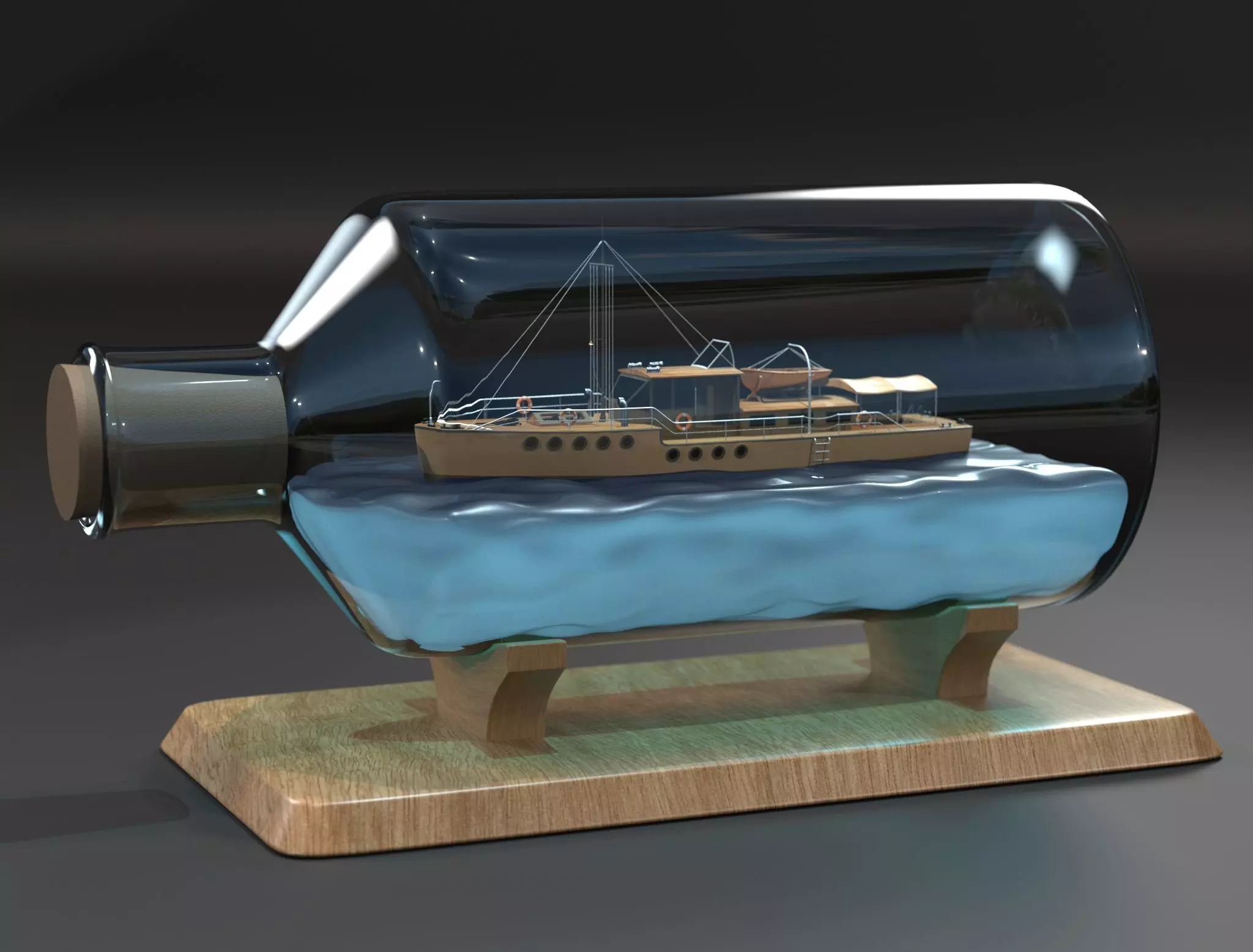 Ship in the Jar 3D model_0