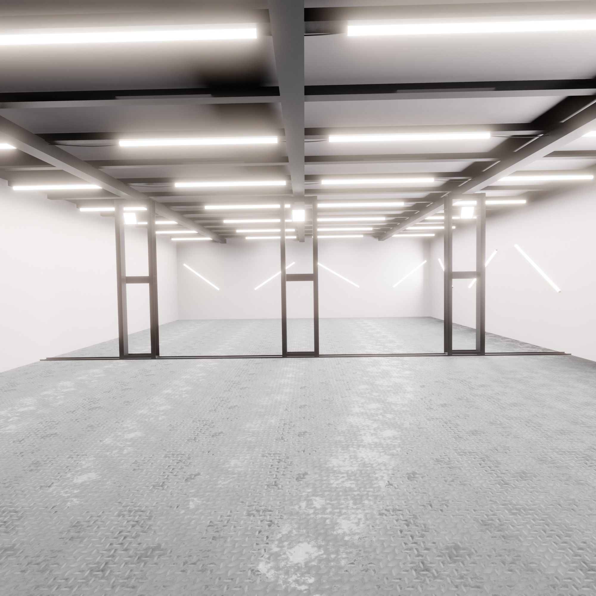 Car studio interior 3D model_4