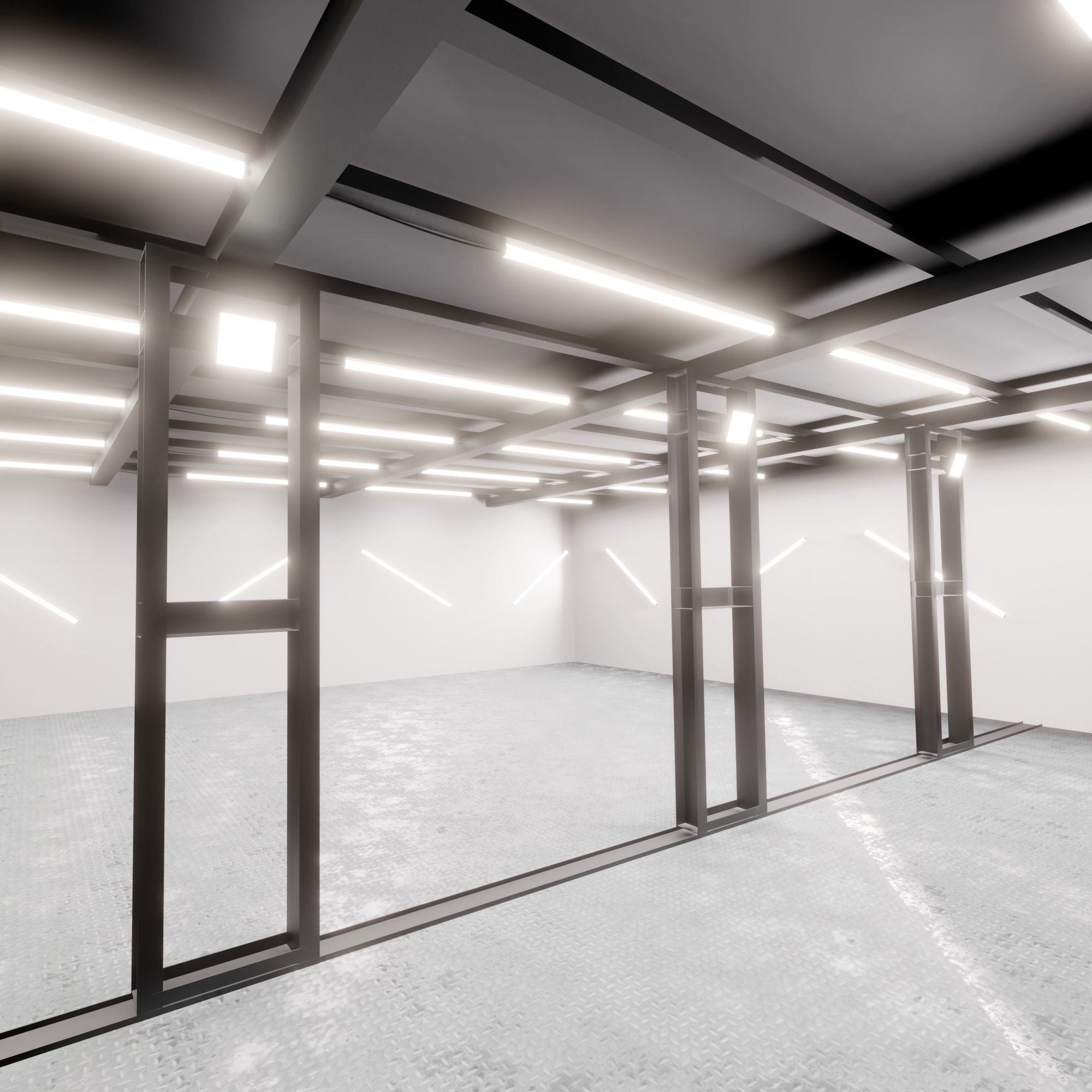 Car studio interior 3D model_5