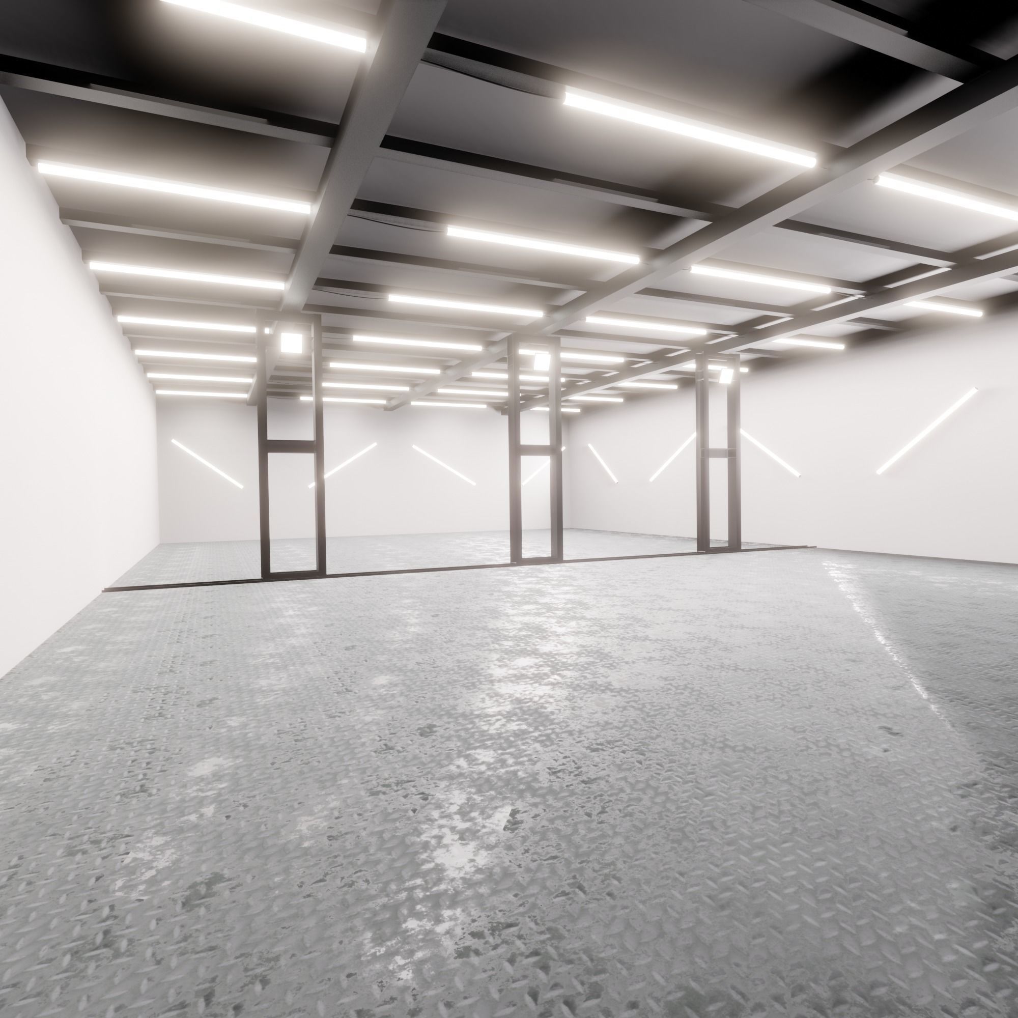 Car studio interior 3D model_3