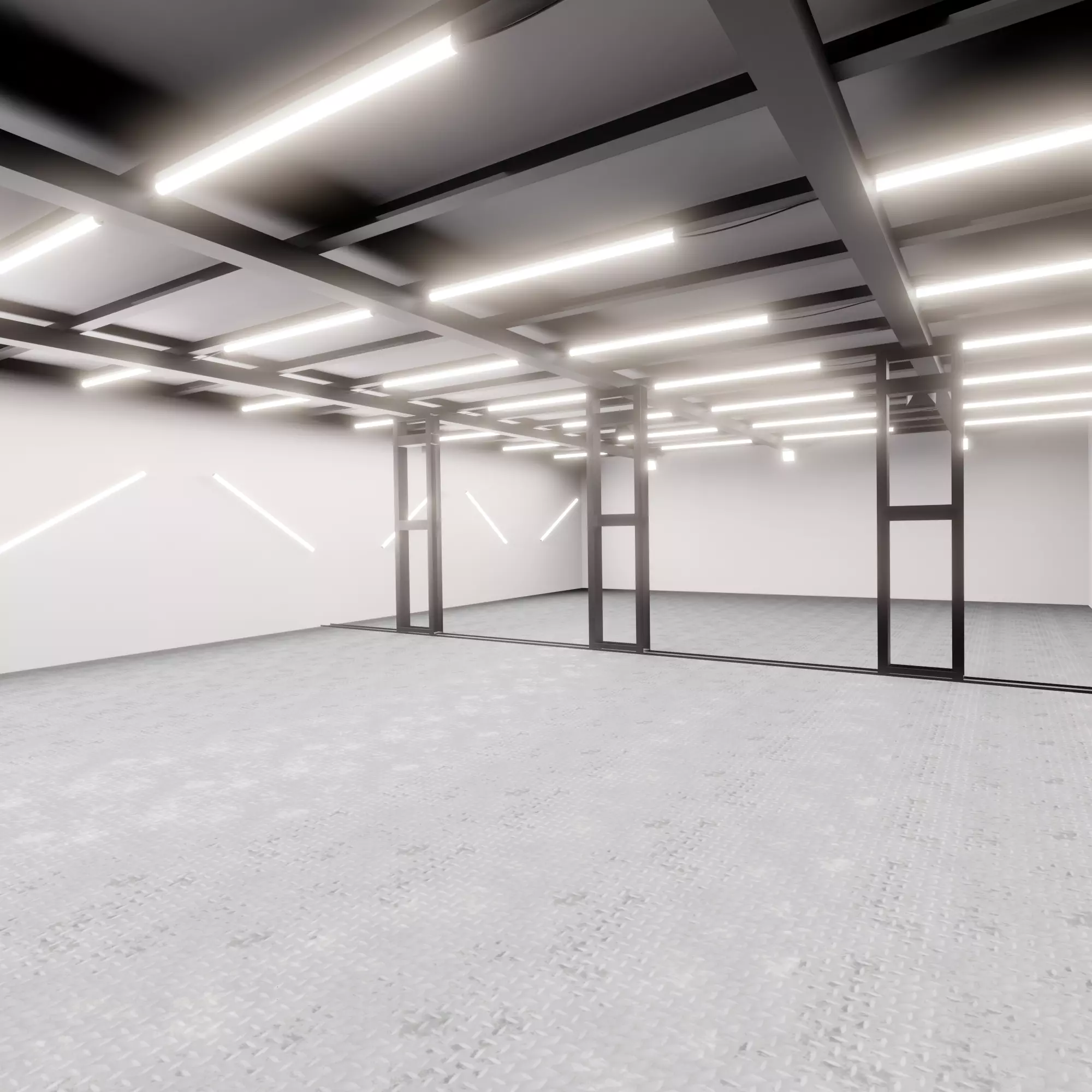 Car studio interior 3D model_0