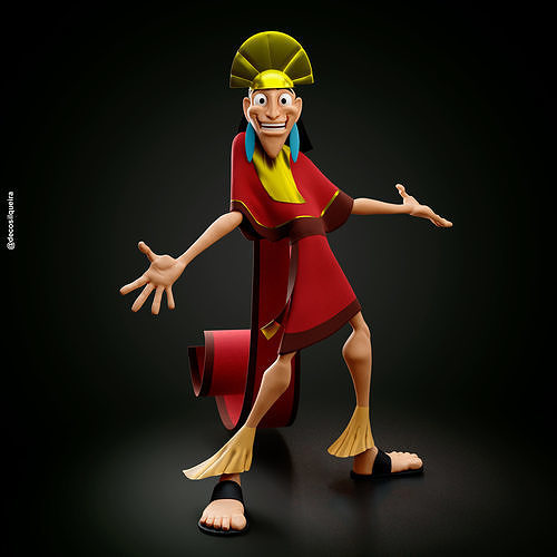 Kusco 3d print animated character in dress 3D print model
