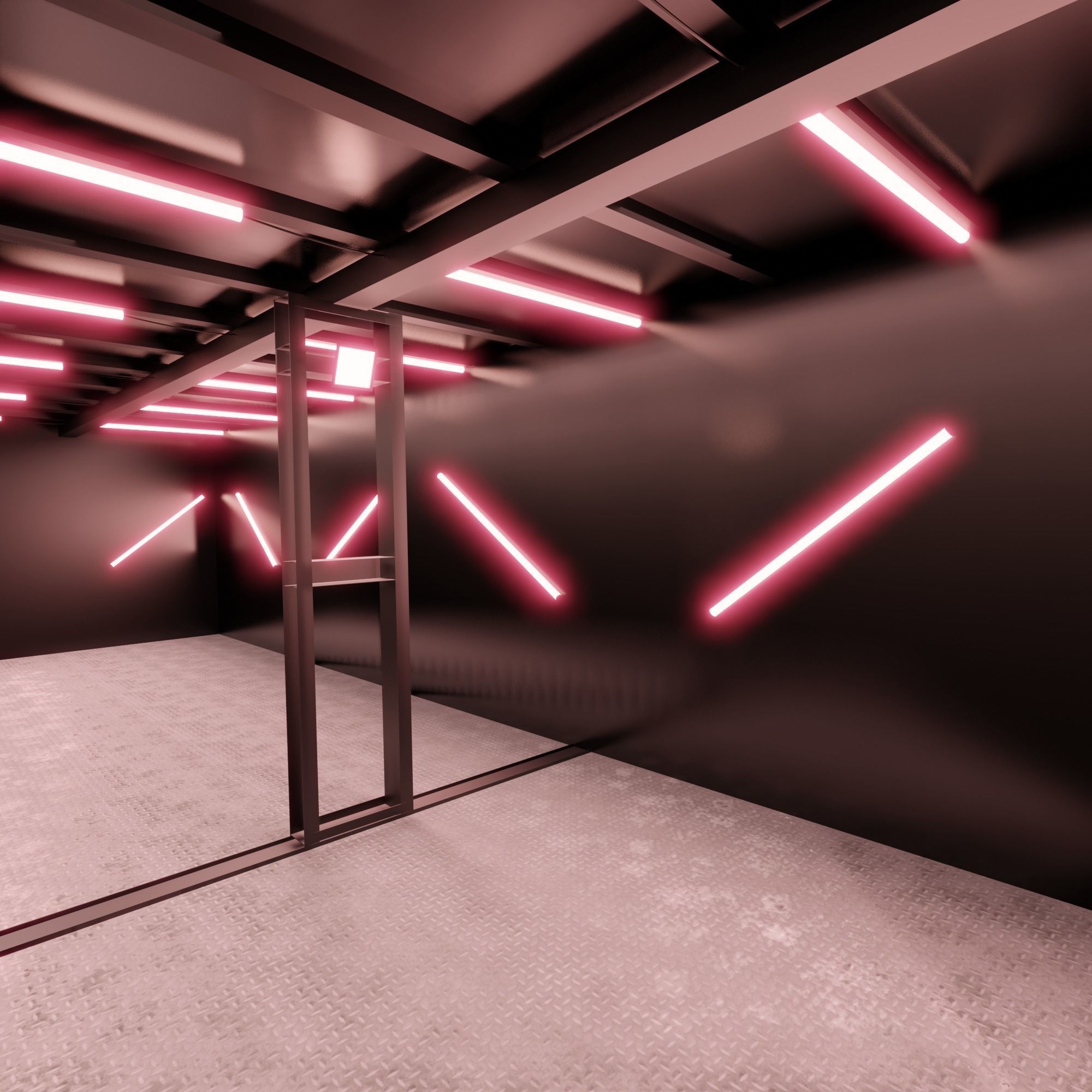 Car studio interior 3D model_2