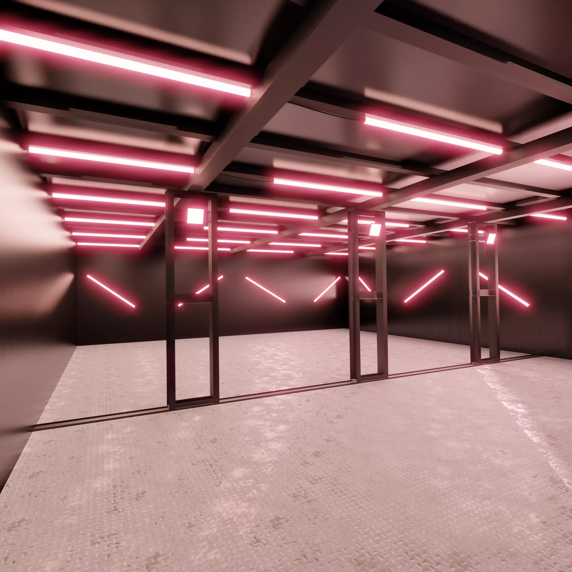 Car studio interior 3D model_0