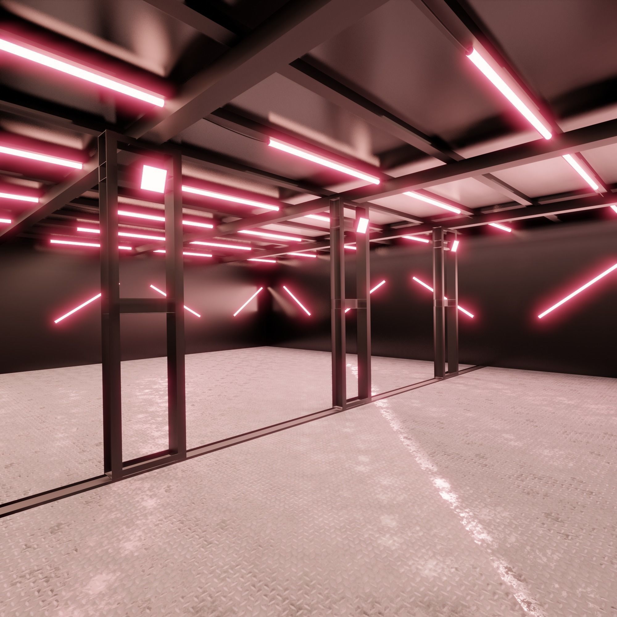 Car studio interior 3D model_4