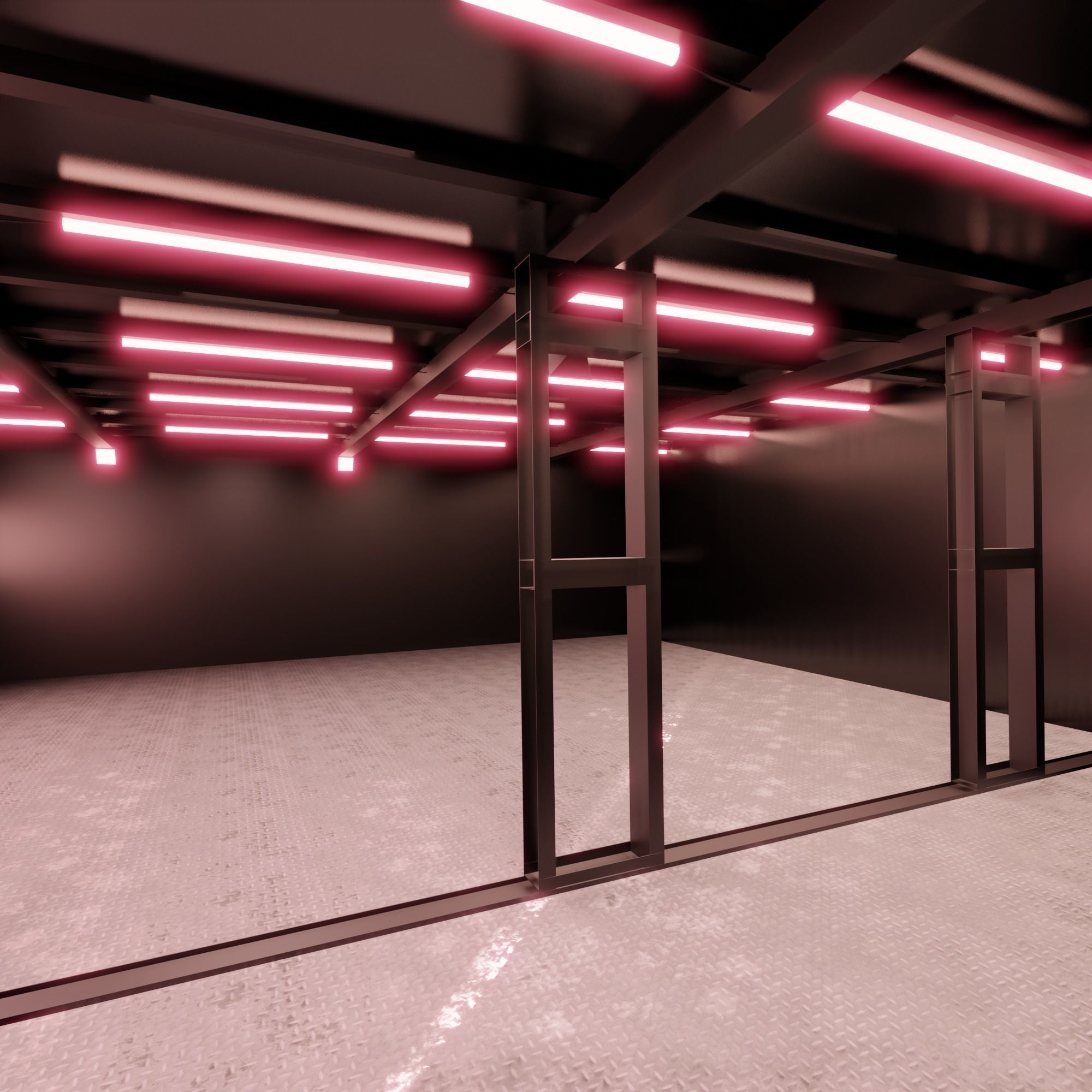 Car studio interior 3D model_1