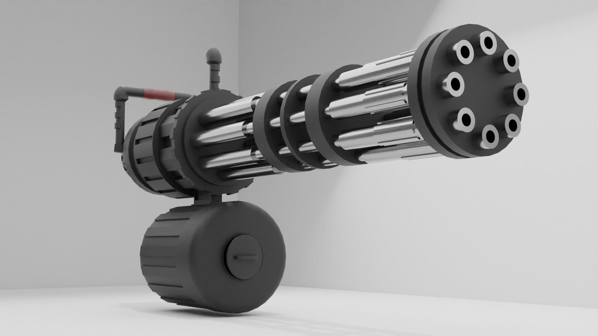 Minigun Gun With Handle Free 3d Model Cgtrader