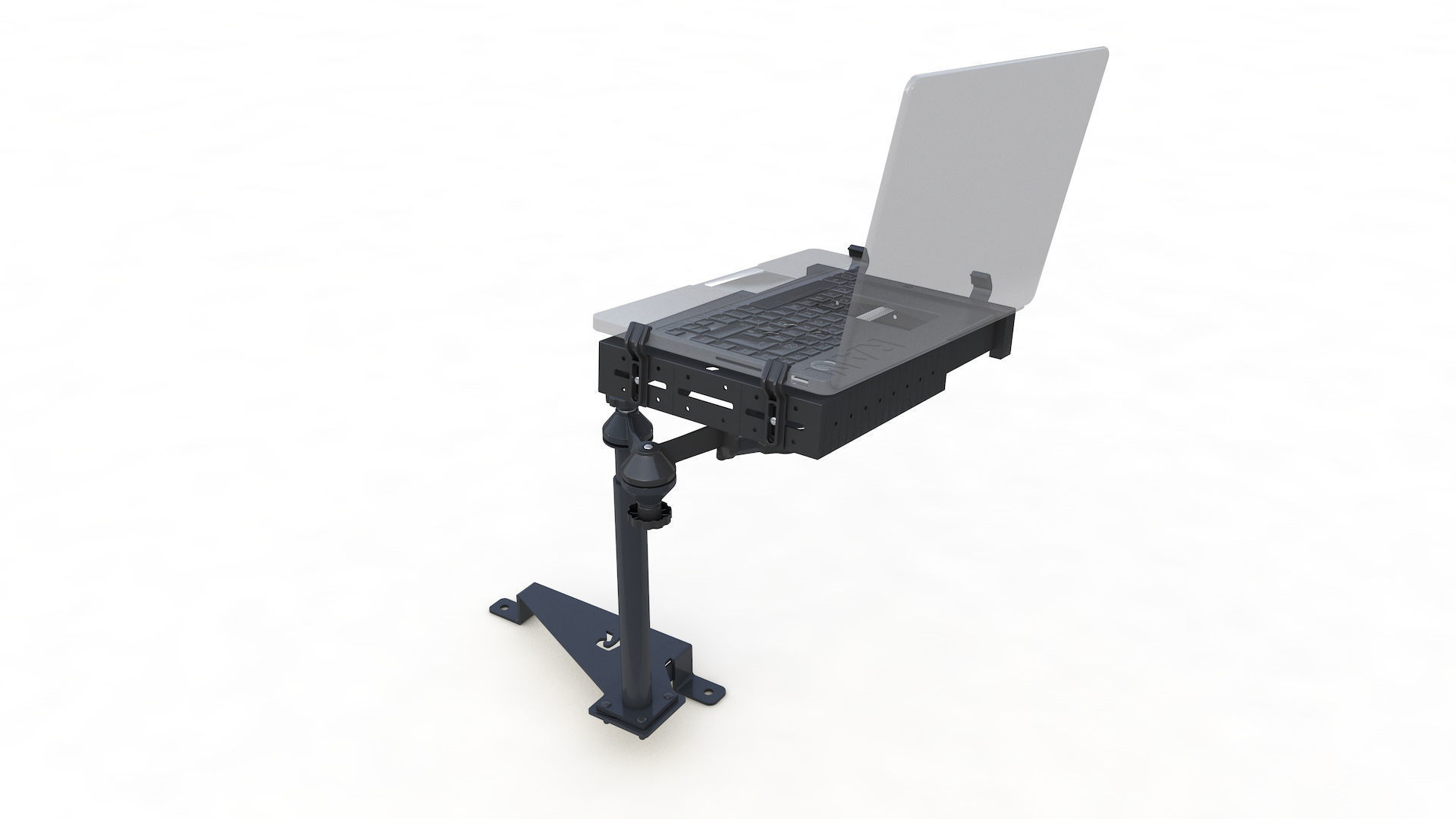 Laptop Holder Vehicle Base 3D model_2