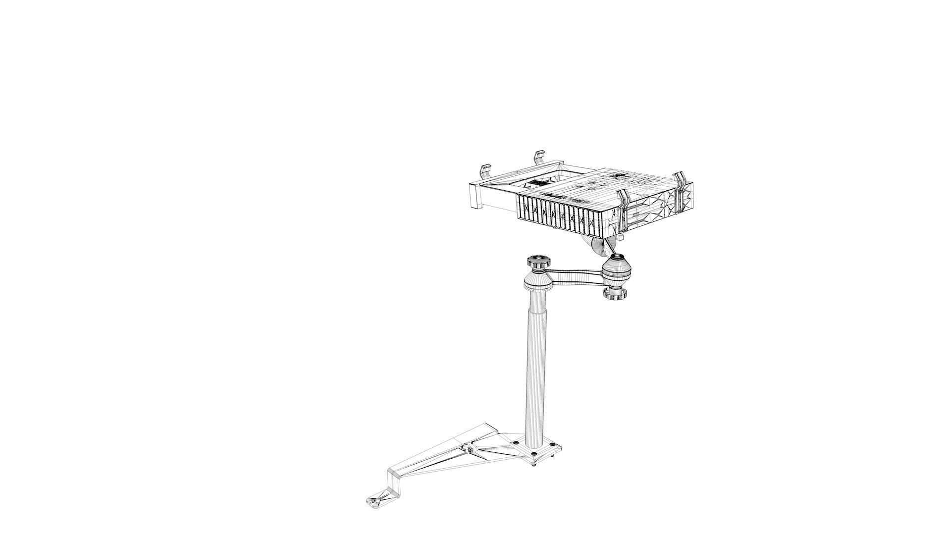 Laptop Holder Vehicle Base 3D model_29