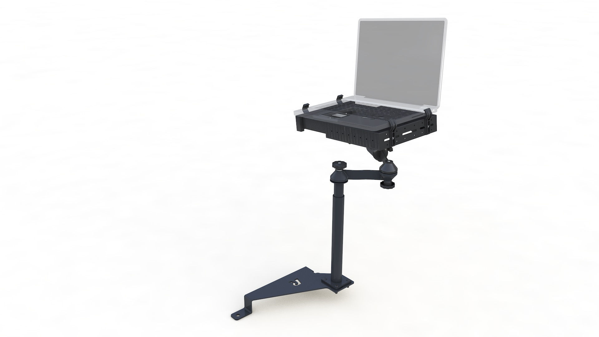 Laptop Holder Vehicle Base 3D model_1