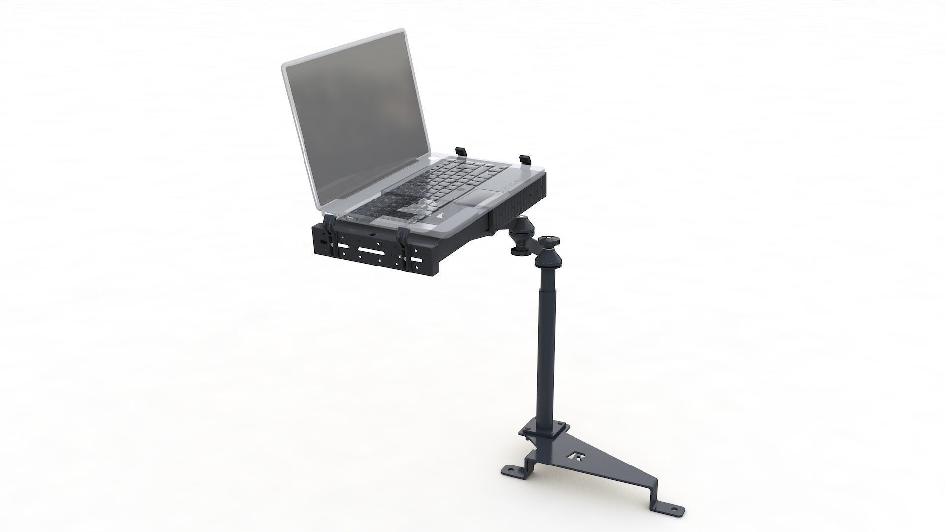 Laptop Holder Vehicle Base 3D model_4
