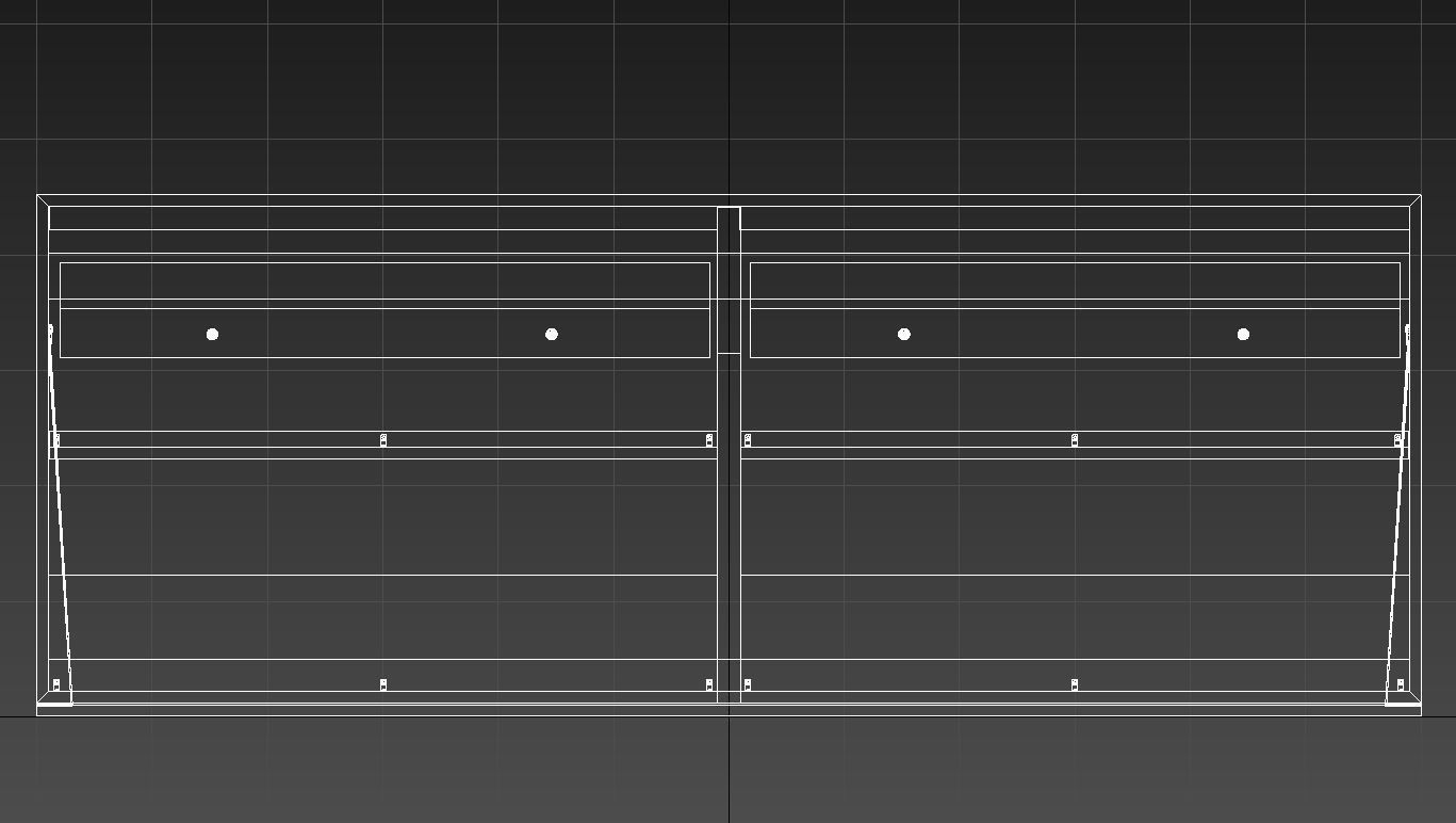 Wall mounted folding desk 3D model_12