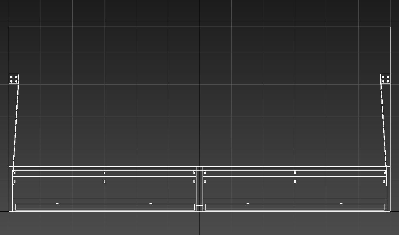 Wall mounted folding desk 3D model_13