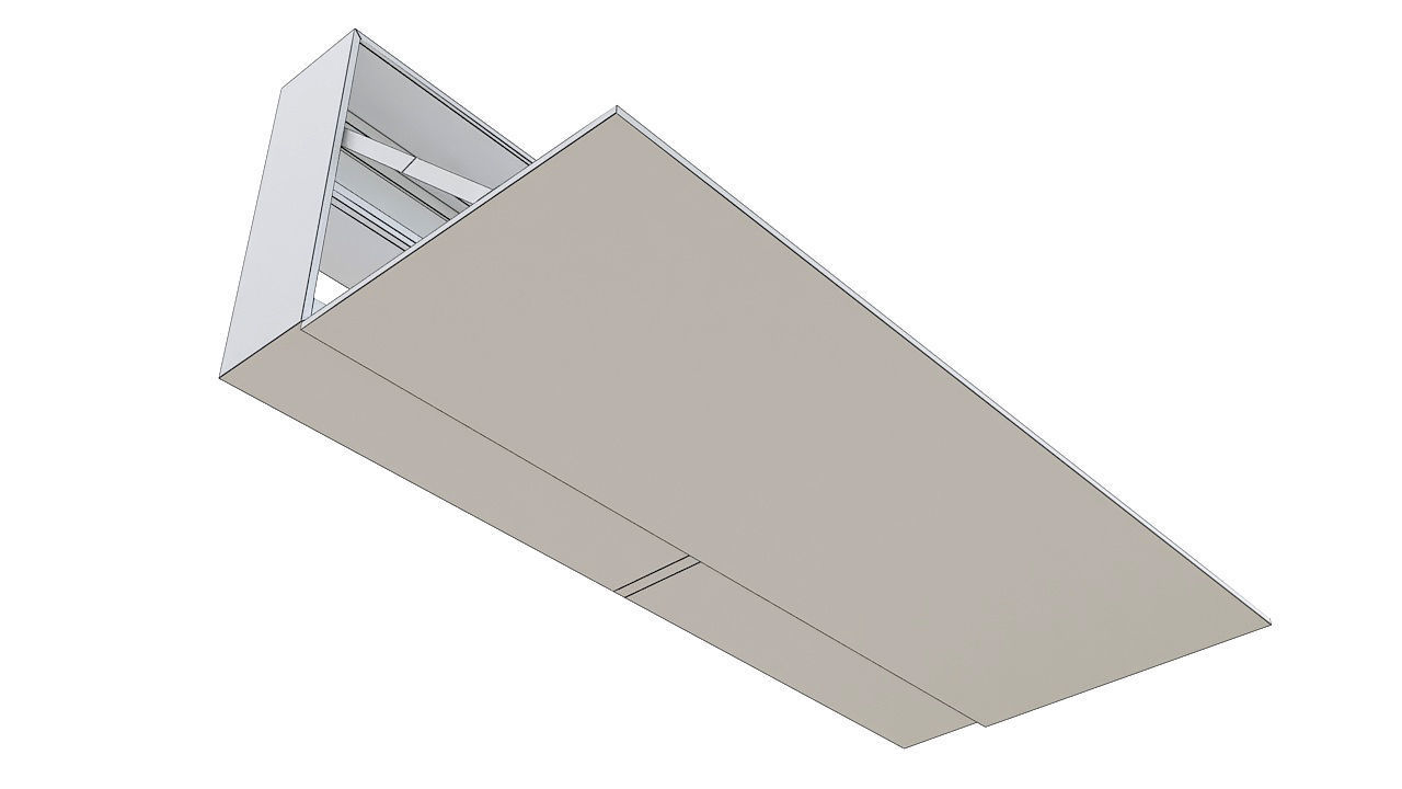 Wall mounted folding desk 3D model_7