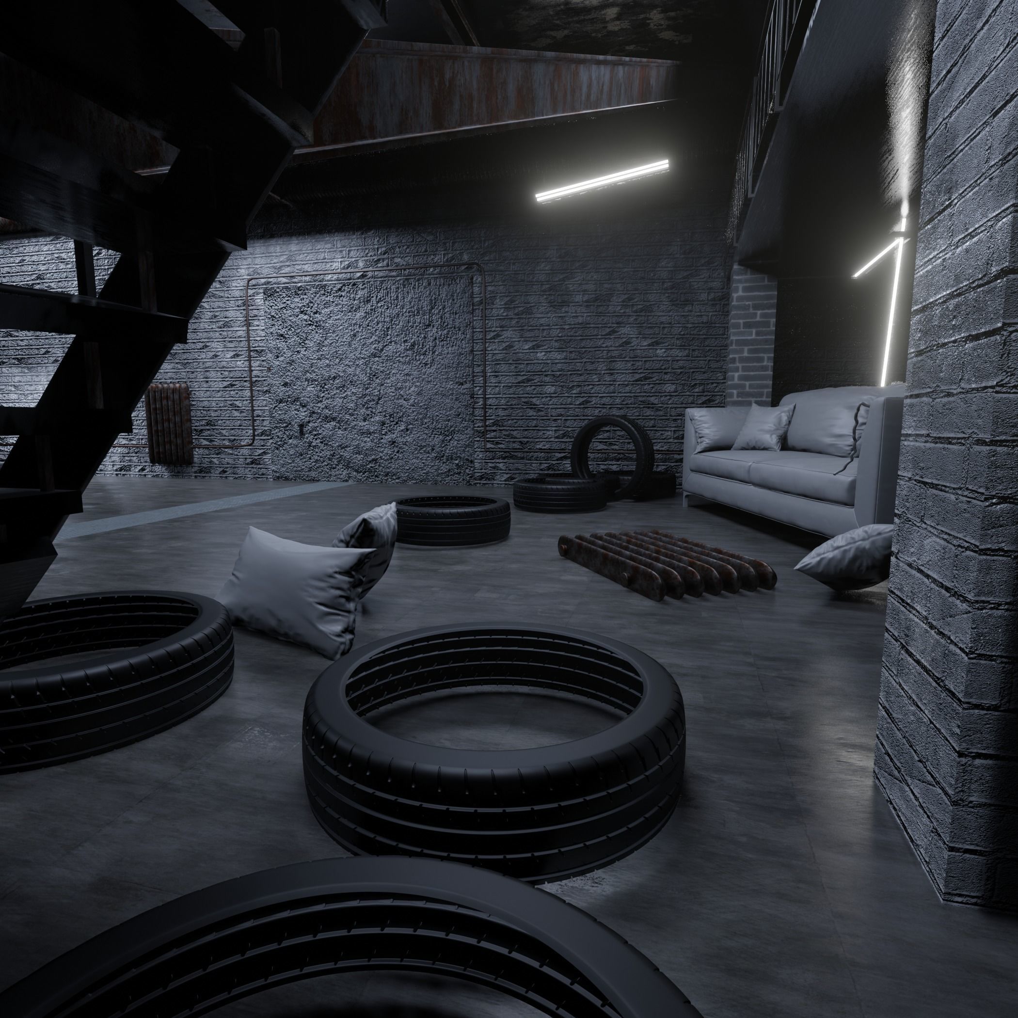 Loft Interior 3D model_3