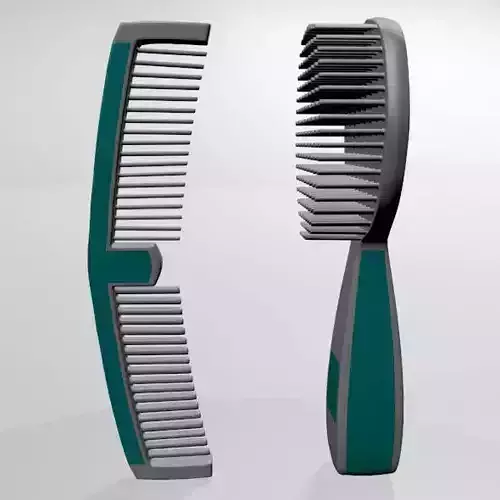 Brush and Comb 01 3D model