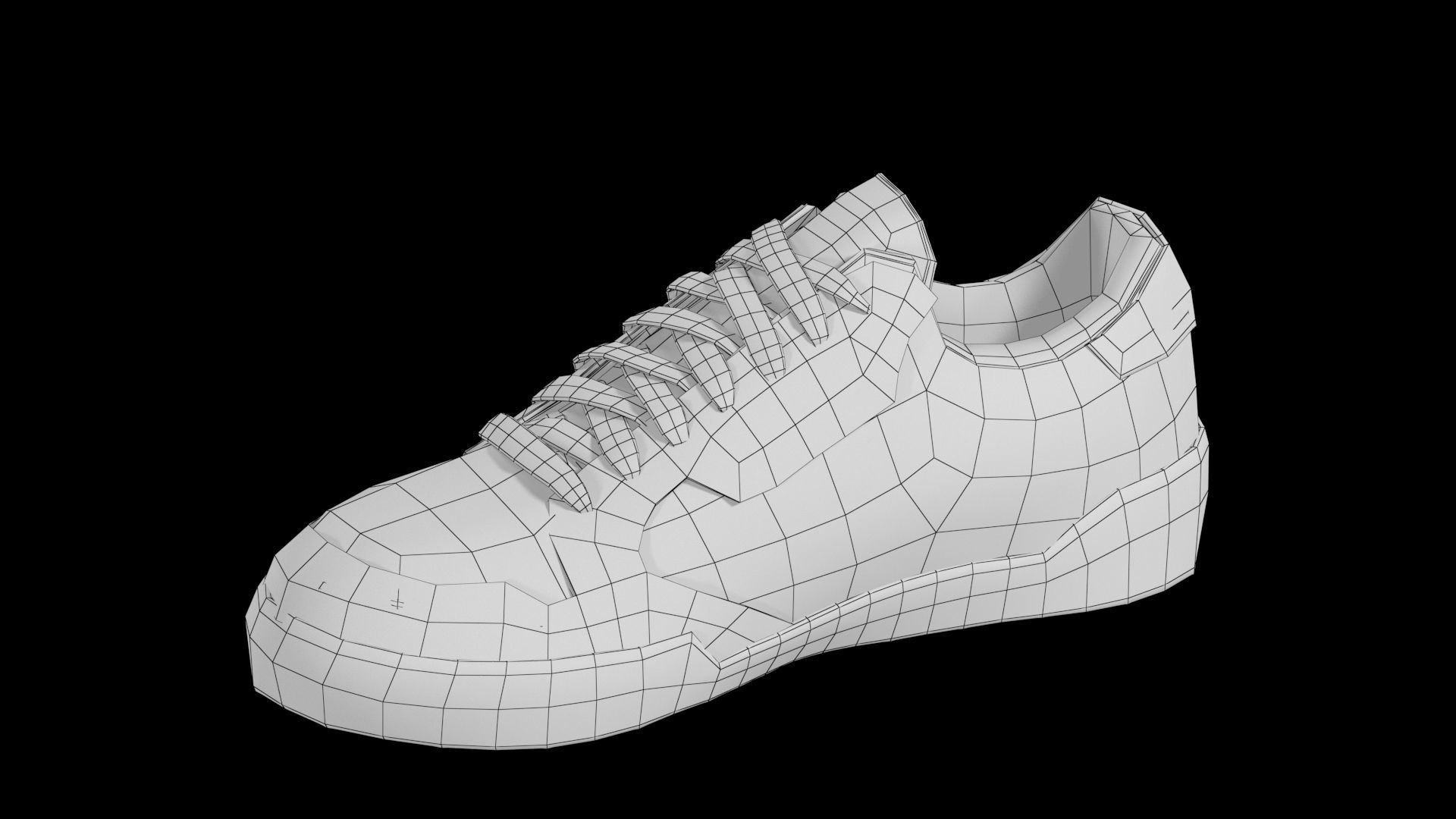 ADIDAS CONTINENTAL 80 Low-poly 3D model_1