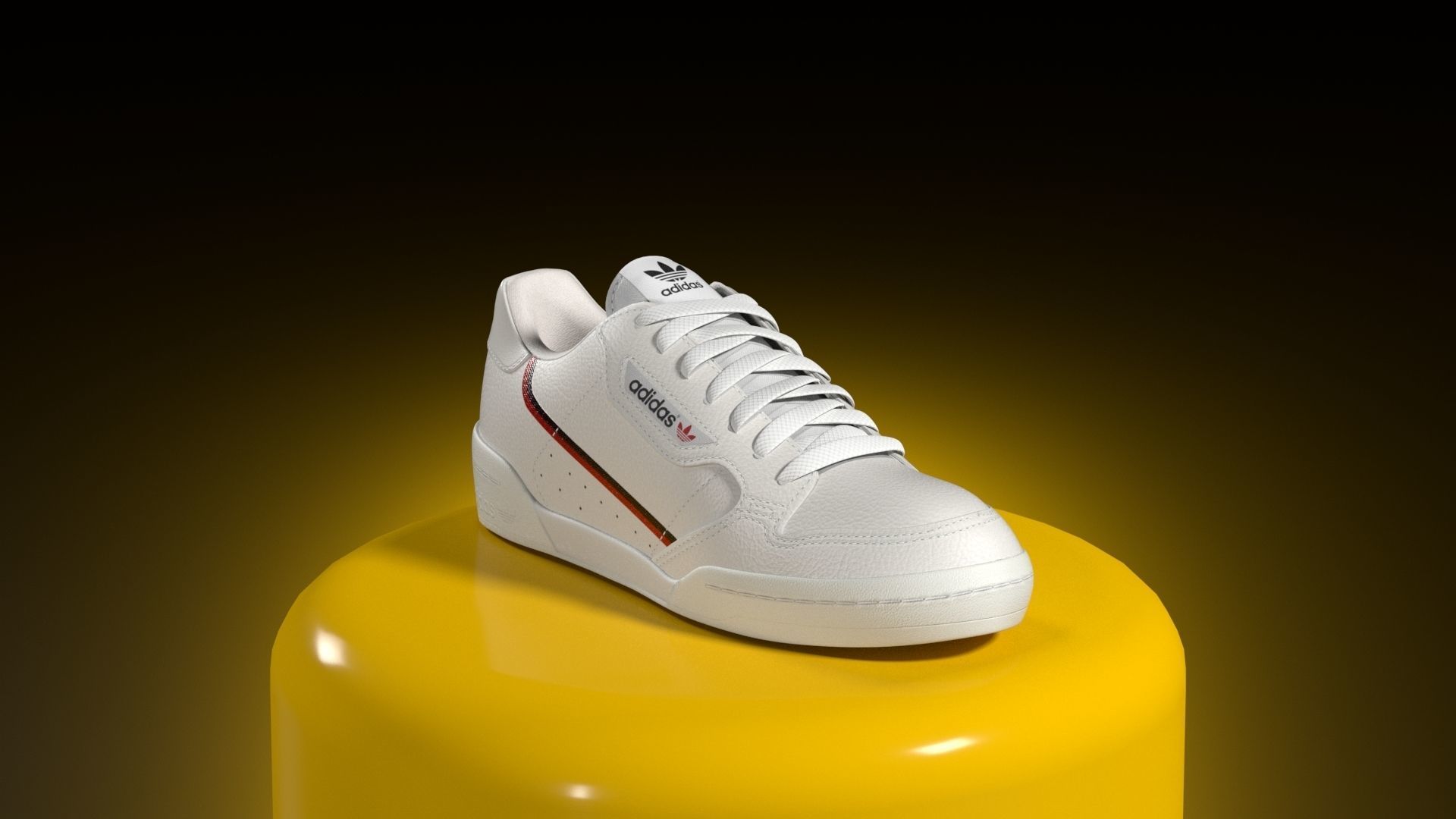 ADIDAS CONTINENTAL 80 Low-poly 3D model_6