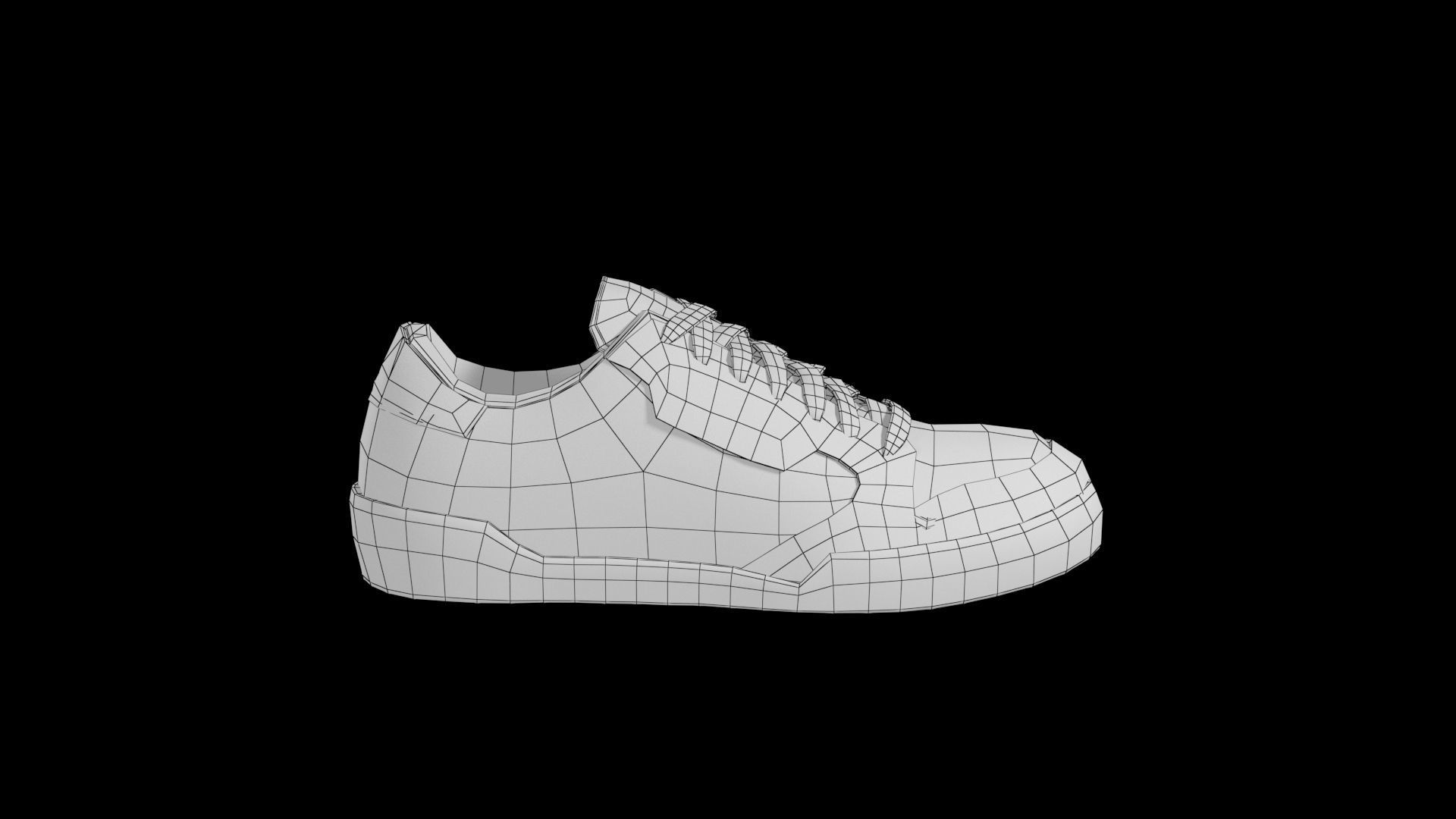 ADIDAS CONTINENTAL 80 Low-poly 3D model_5