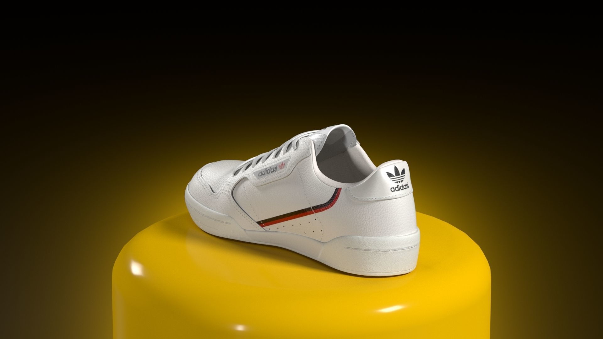 ADIDAS CONTINENTAL 80 Low-poly 3D model_8
