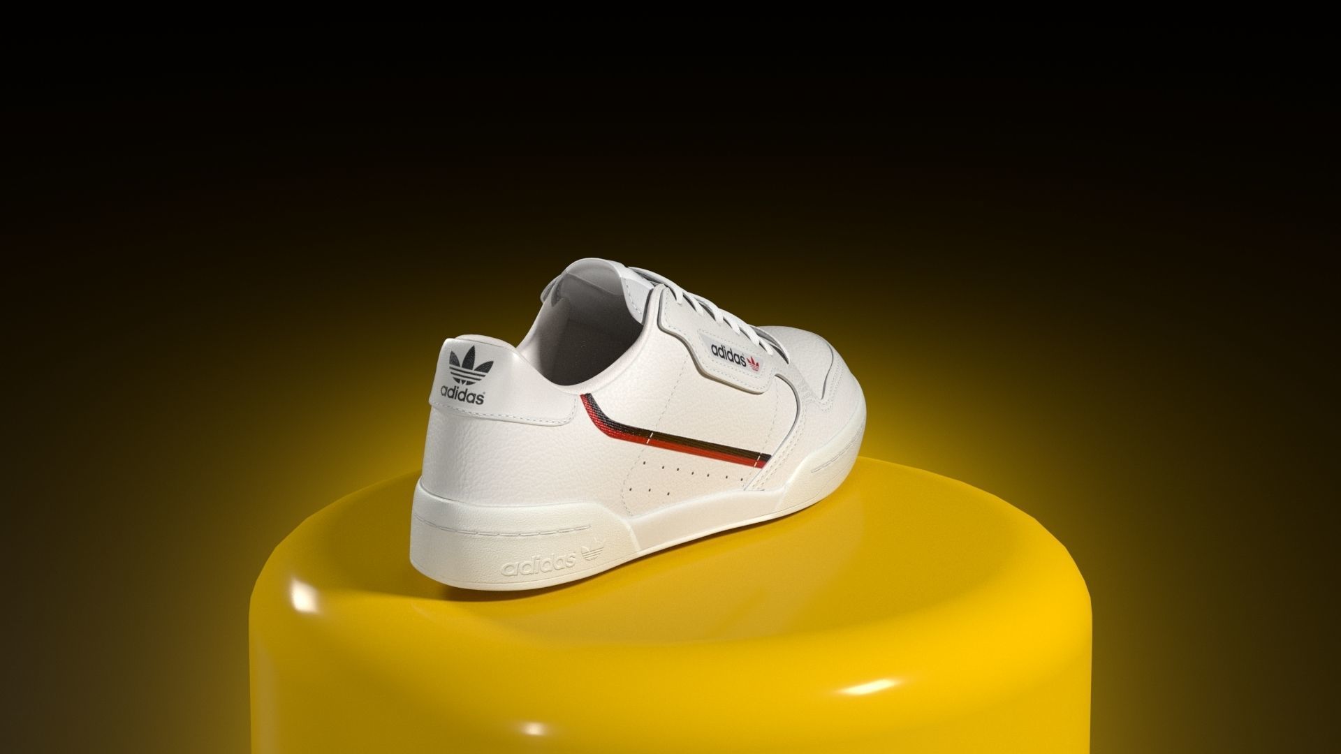 ADIDAS CONTINENTAL 80 Low-poly 3D model_10