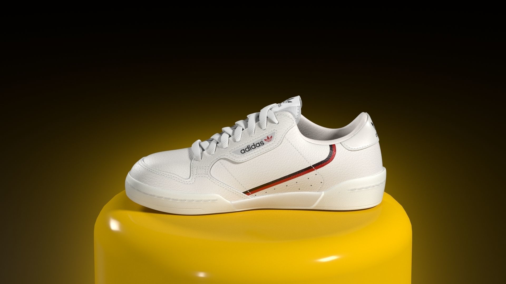 ADIDAS CONTINENTAL 80 Low-poly 3D model_2